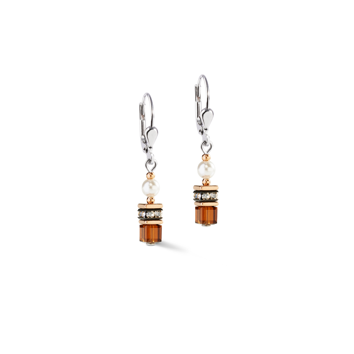 Sparkling Princess earrings Mocha Mousse