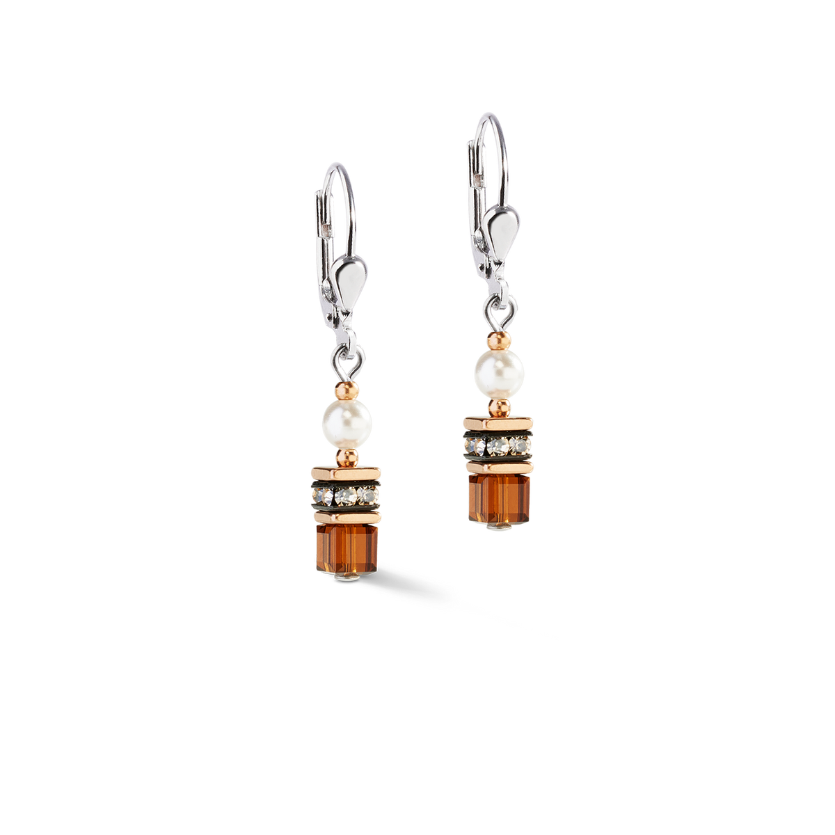 Sparkling Princess earrings Mocha Mousse