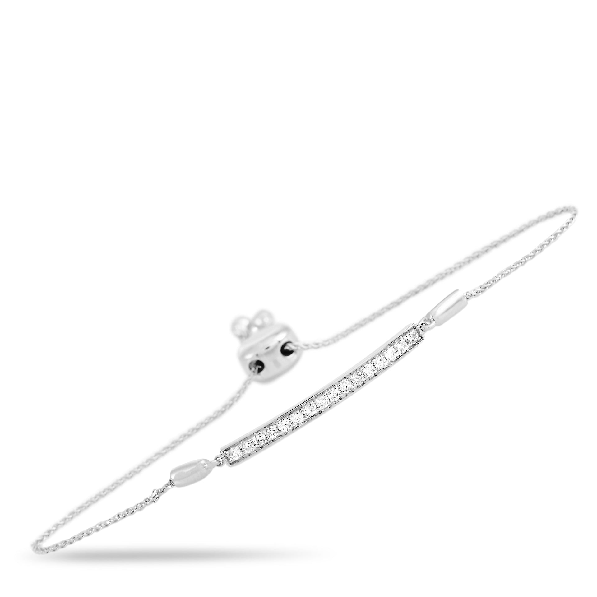 14K White Gold 0.25 ct Diamond Bracelet