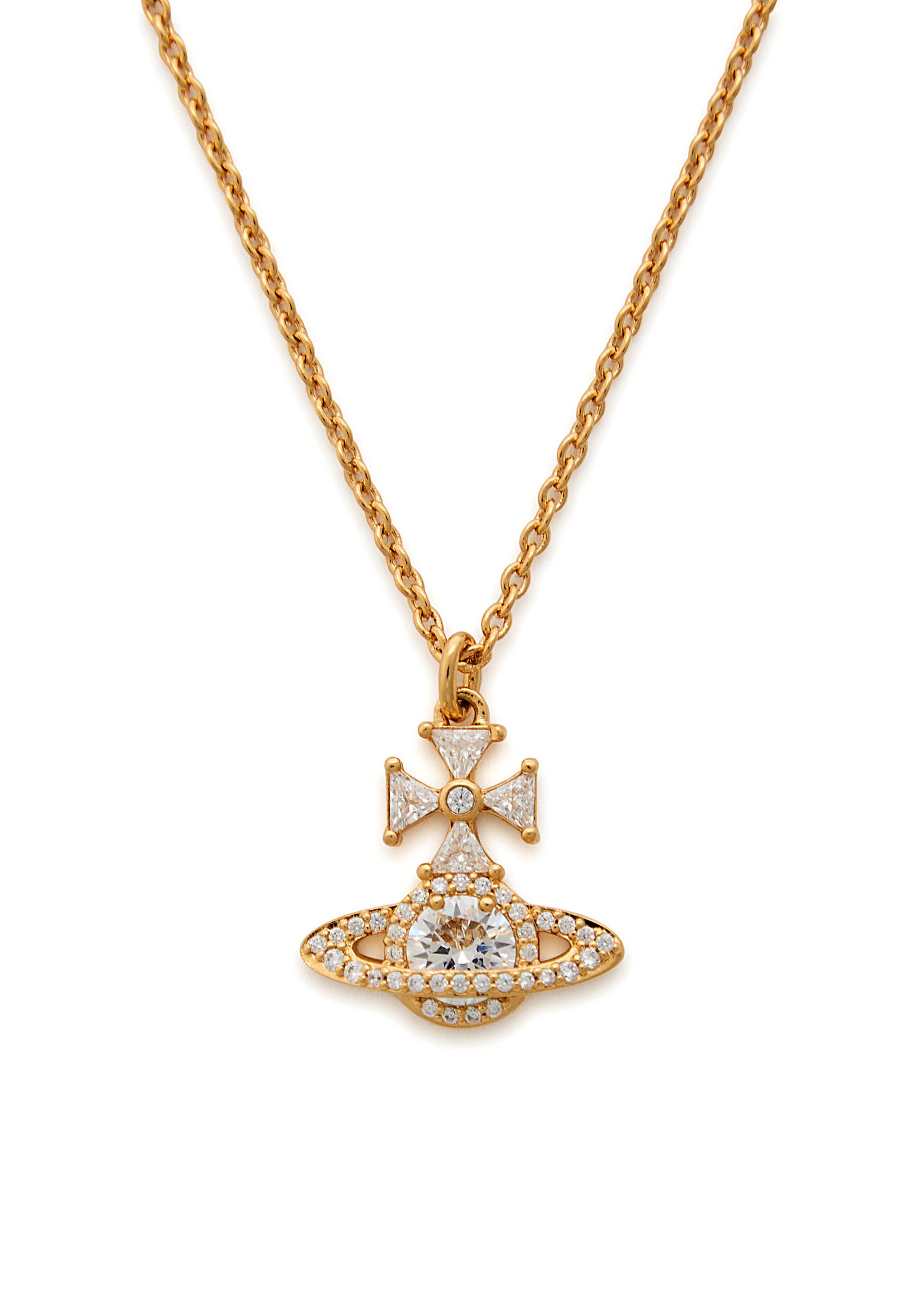 Mila orb pavé necklace