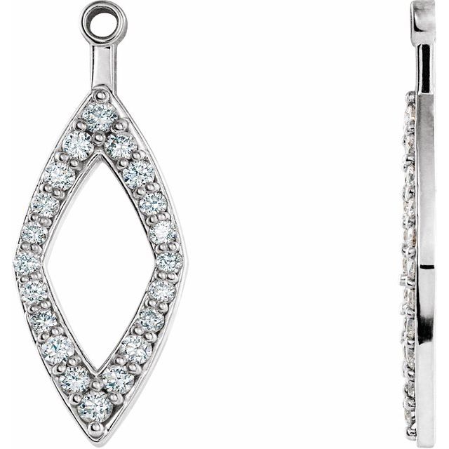 1.4Ct Natural Diamond Earrings in 14K White Gold