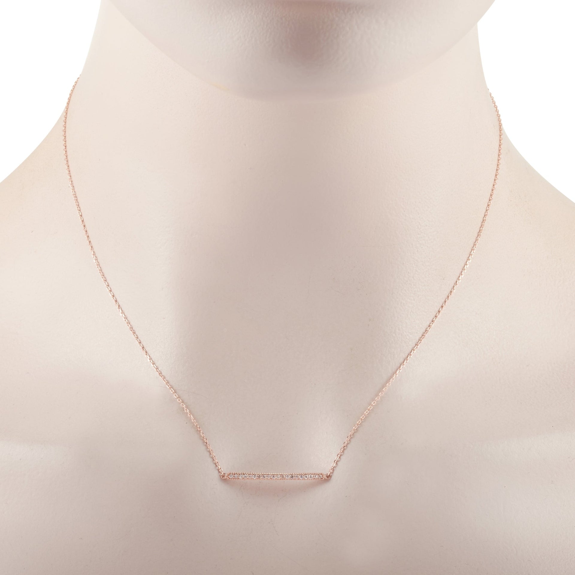 14K Rose Gold 0.10 ct Diamond Necklace