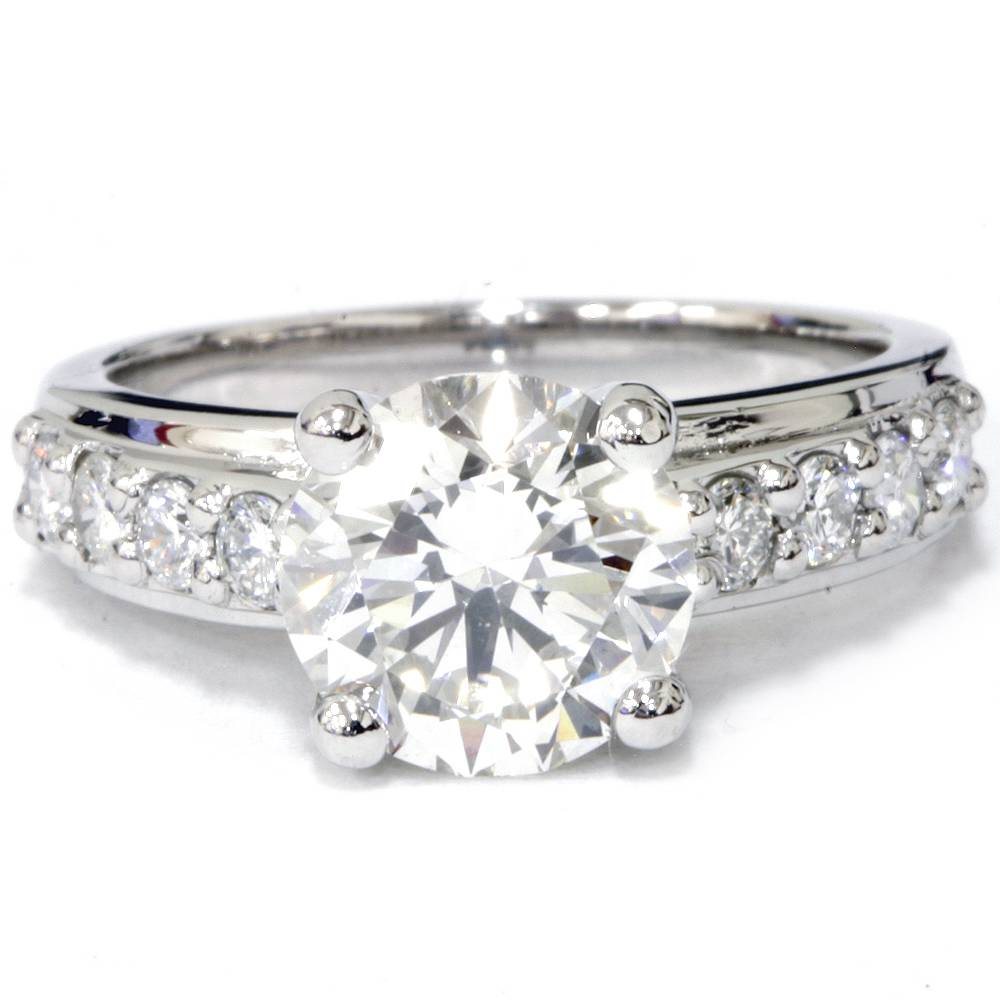 2 CT Diamond Engagement Wedding Ring 14K White Gold