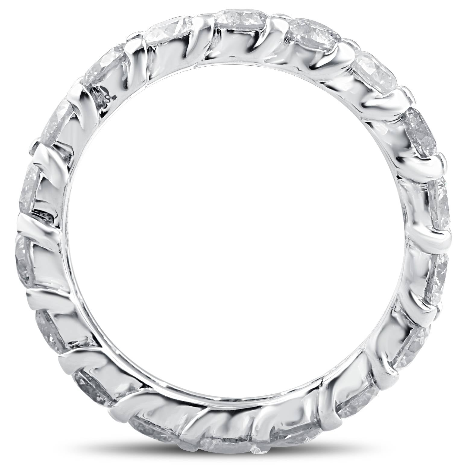 3 1/2 CT Diamond Eternity Ring 14K White Gold