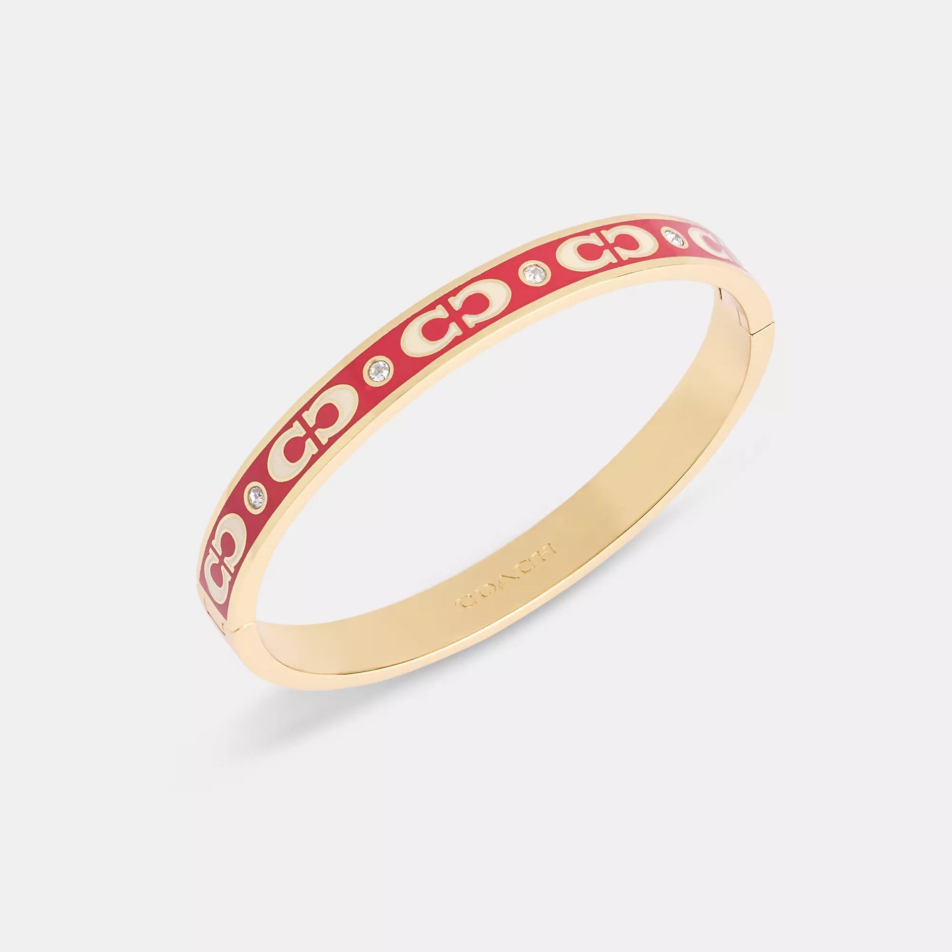 Coach Signature Enamel Hinged Bangle