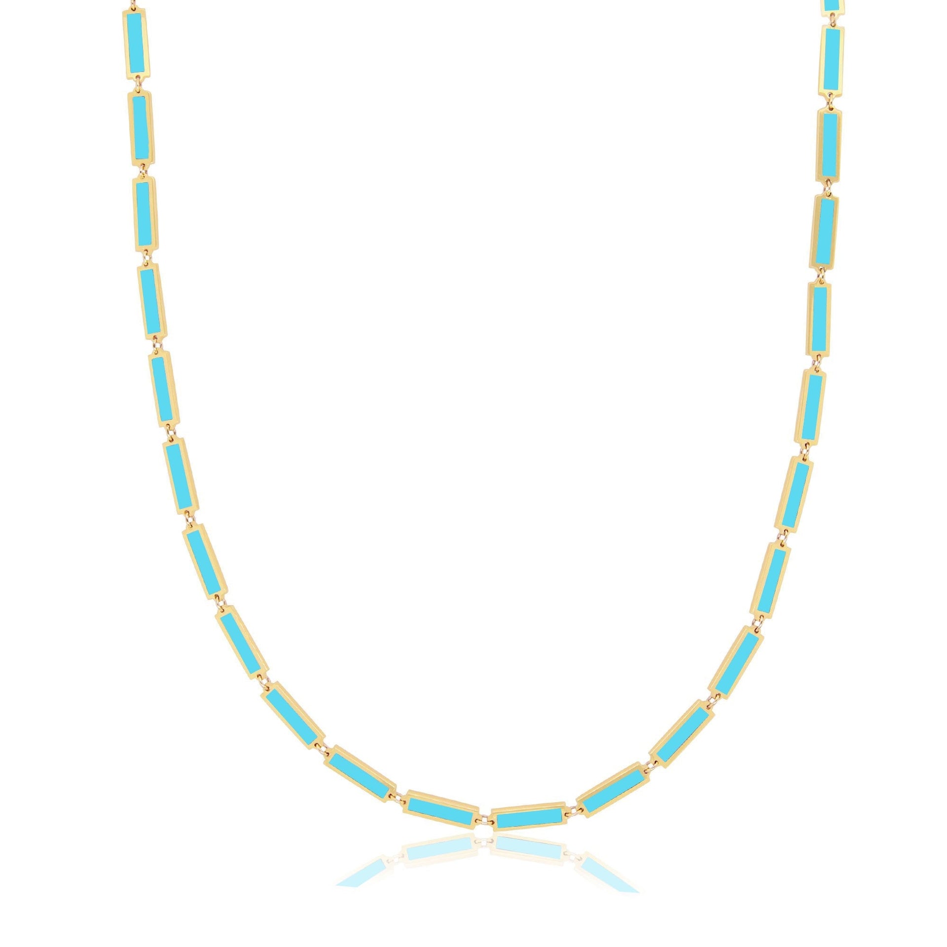 Turquoise Bar Necklace 16 Inches