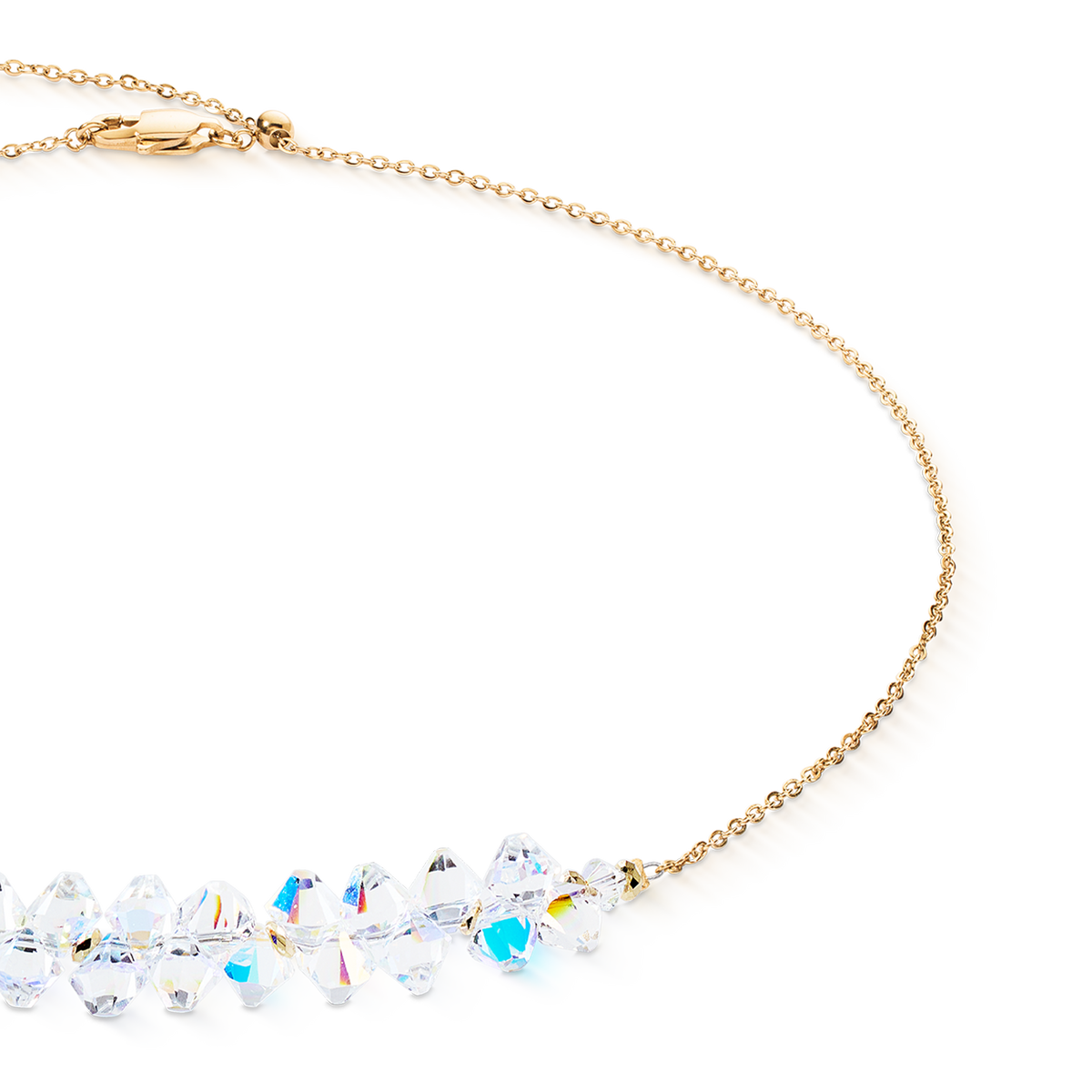 Necklace Dancing Crystals Pure gold-crystal