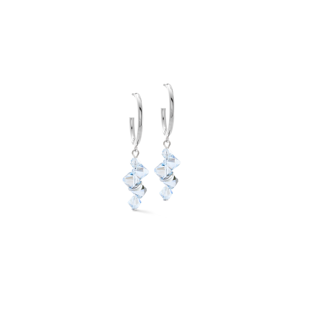 Dancing Crystals earrings silver-crystal