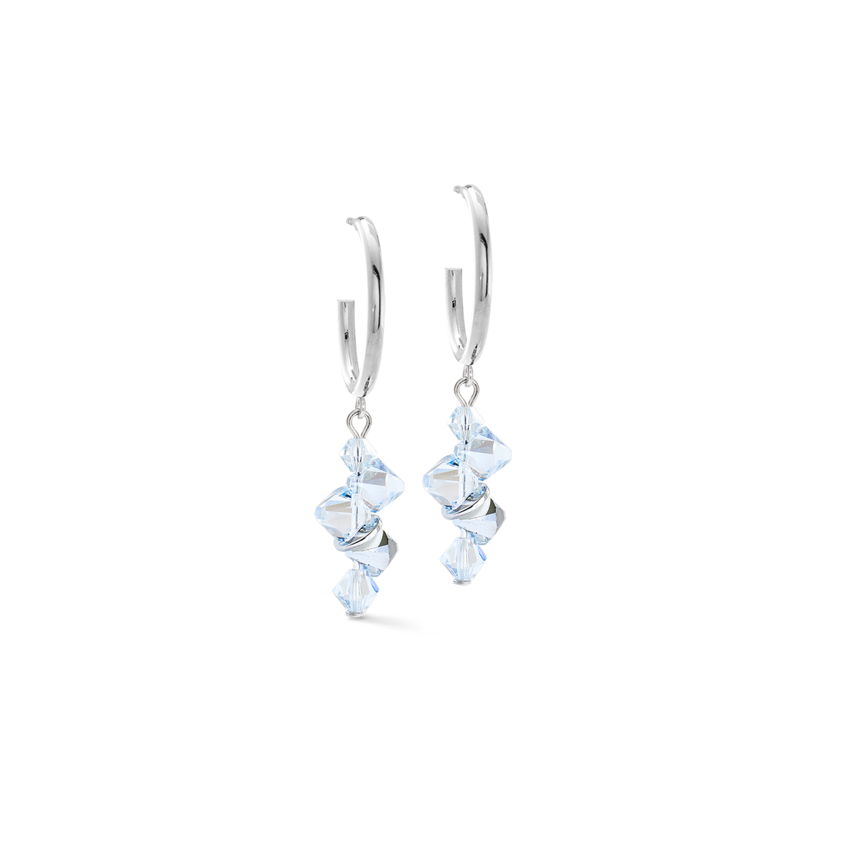 Dancing Crystals earrings silver-crystal