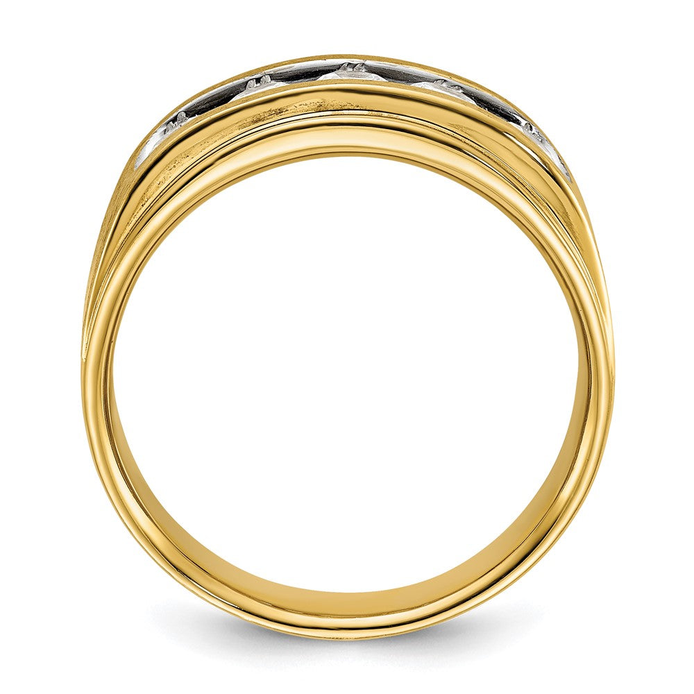 14k Yellow Gold Lab Grown Diamond 5-stone Band Ring 1ct Clarity- VS Color- G-H