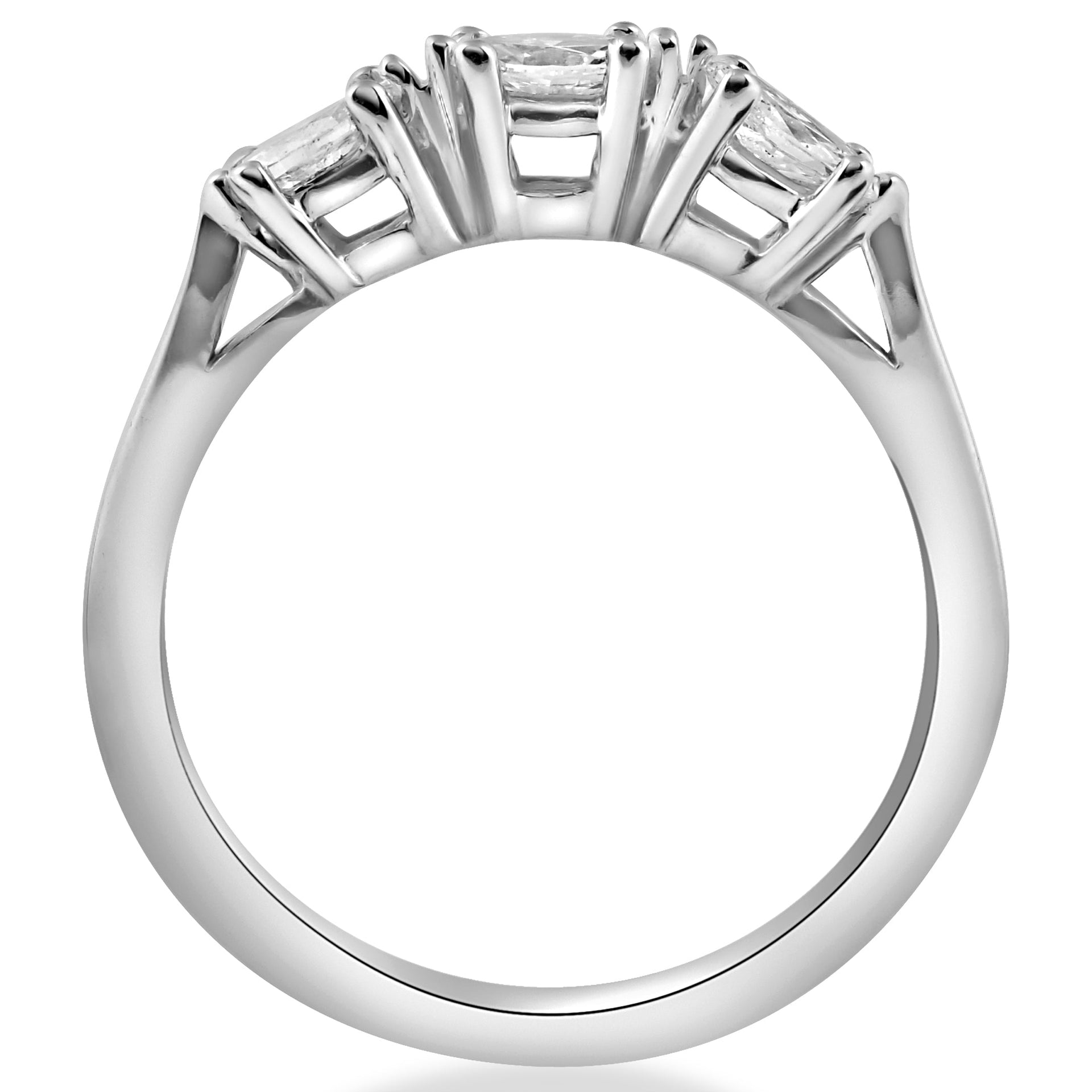 1/3ct Marquise Diamond Wedding Ring Womens Stackable Band 14k White Gold