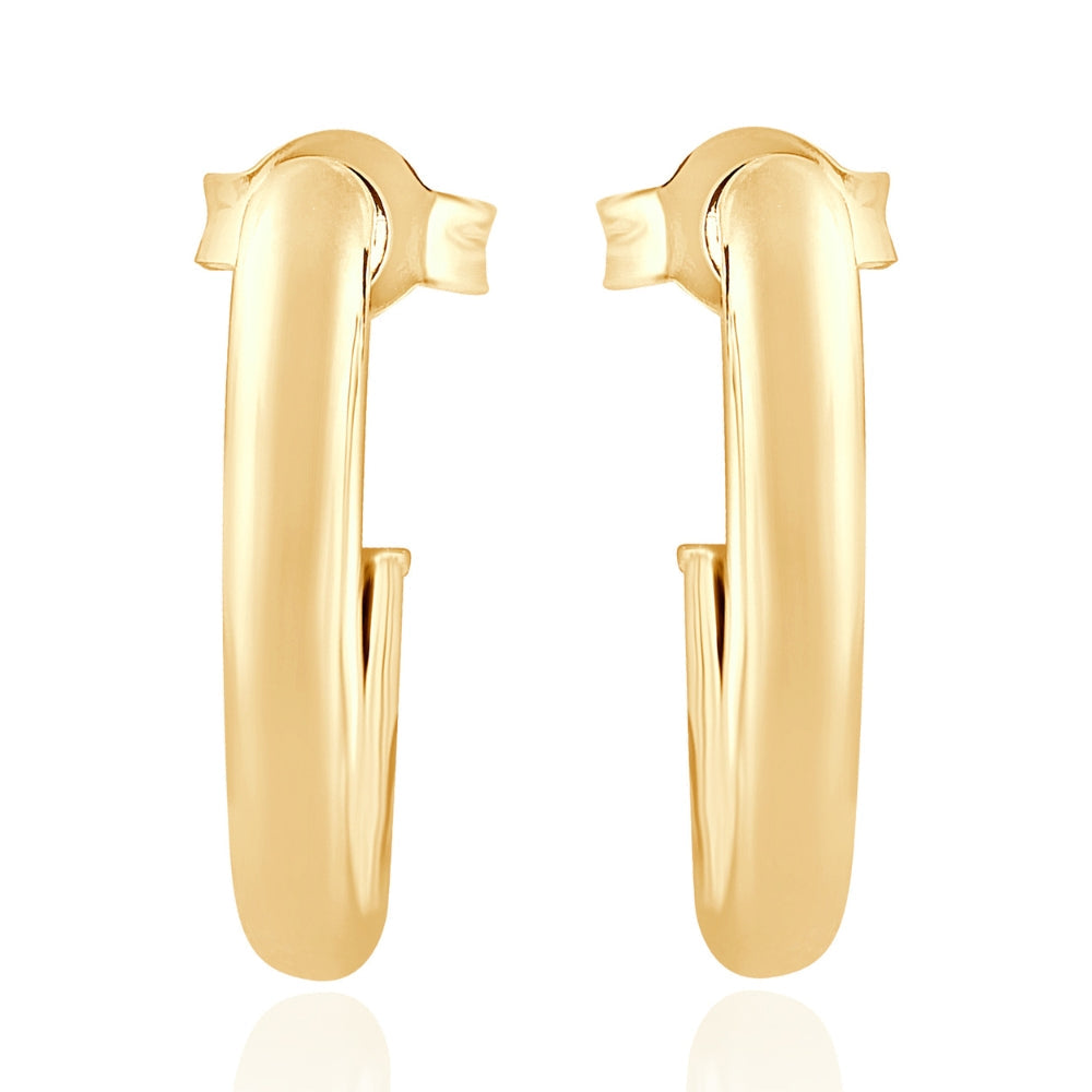 14k Yellow Gold 3mm Small Women's Hoop Earrings .5' Tall 1 grams