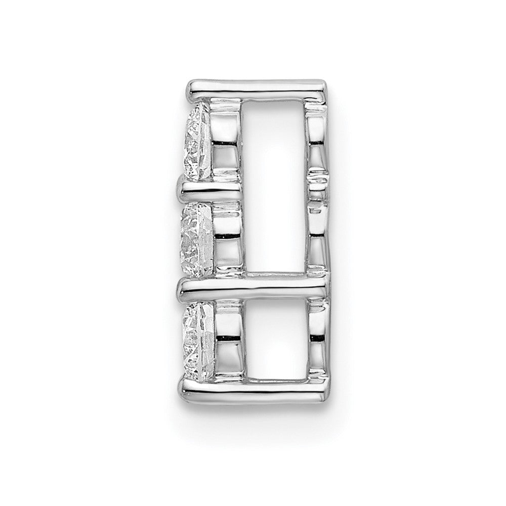 14K White Gold Lab Grown Diamond 3-stone Pendant (0.34ct VS G-H)