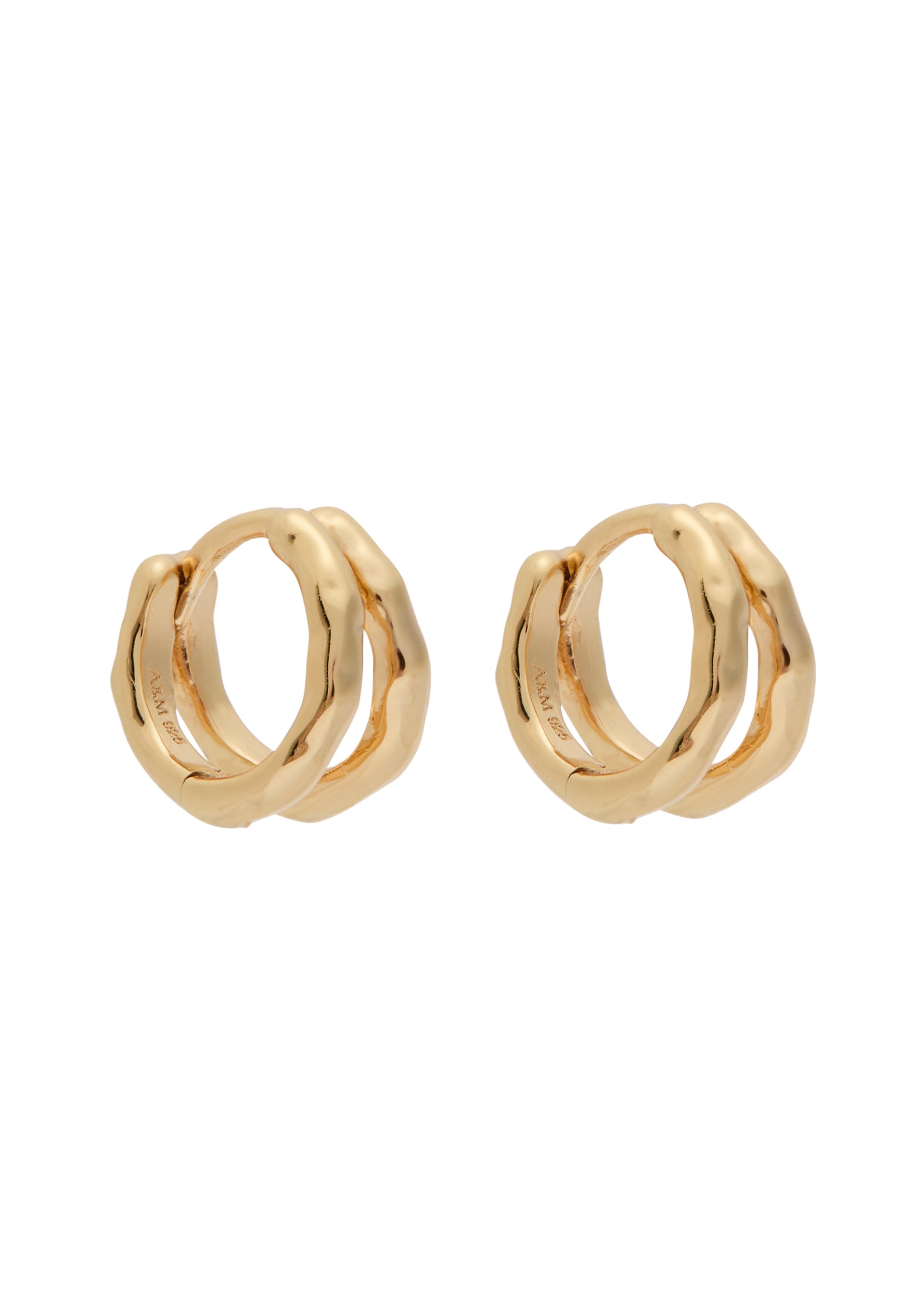 Illusion 18kt gold-plated hoop earrings
