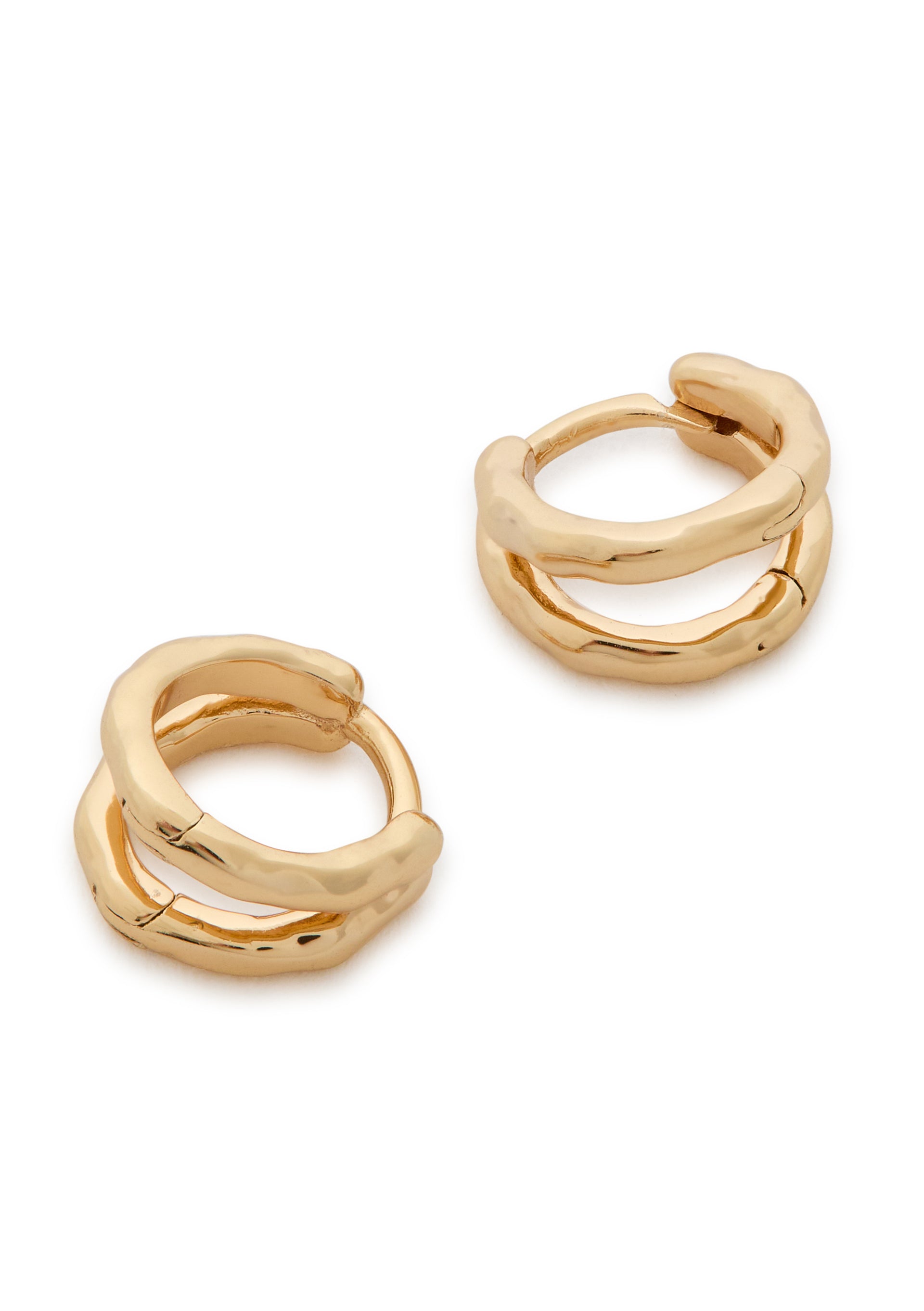 Illusion 18kt gold-plated hoop earrings