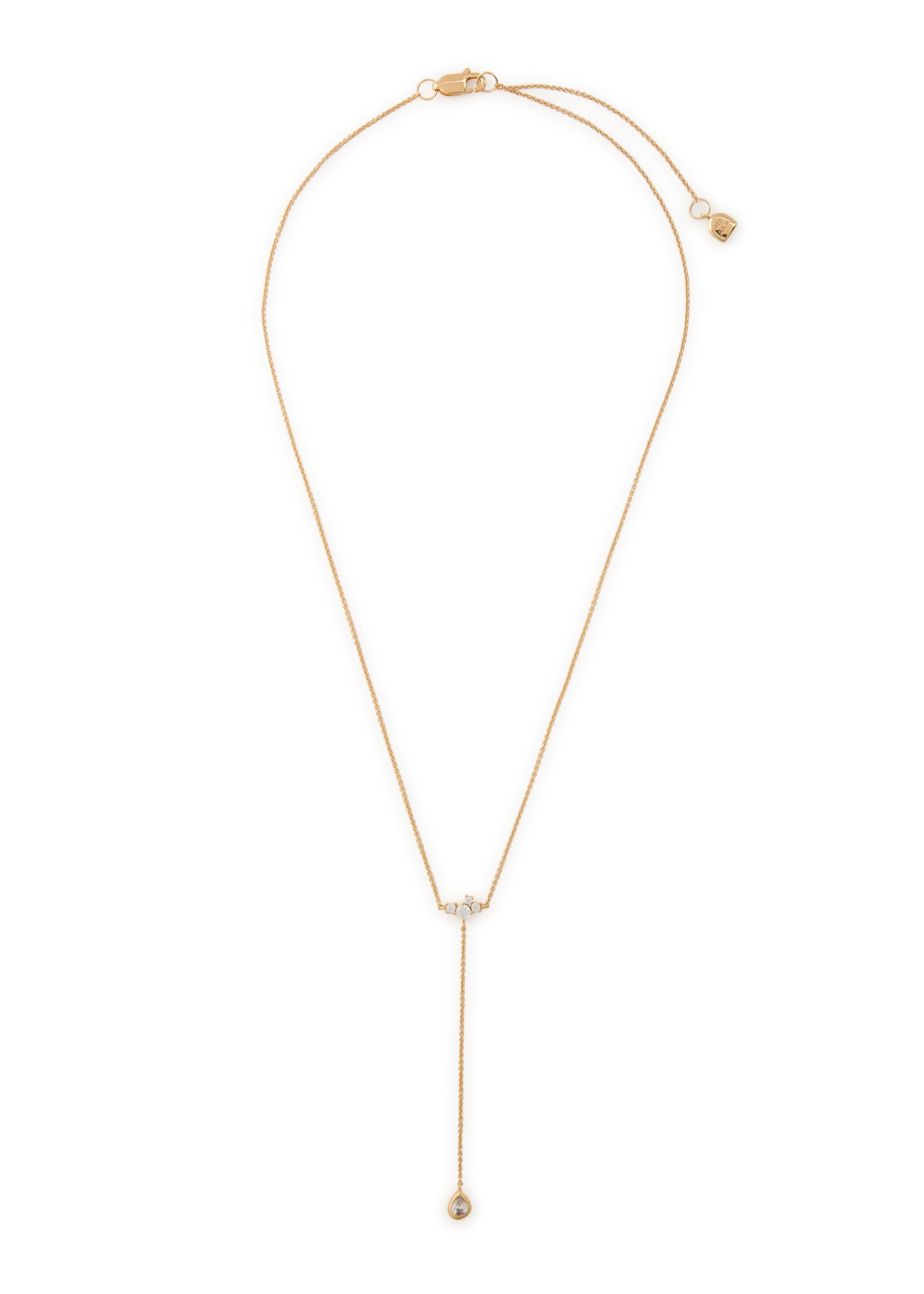 Lariat 18kt gold-plated necklace