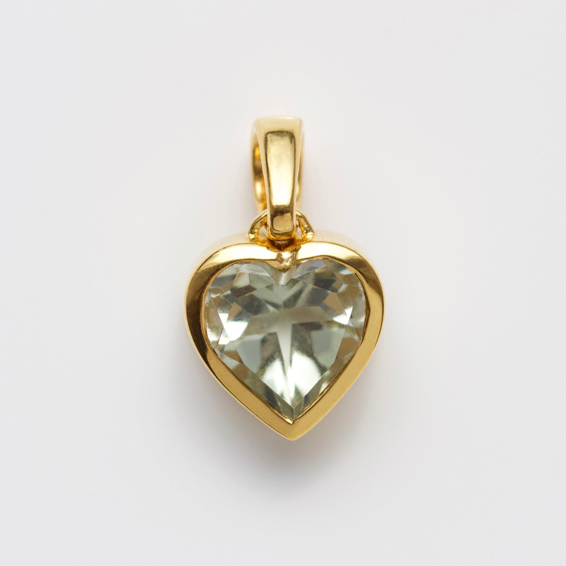 Garden Party Green Amethyst Heart Pendant