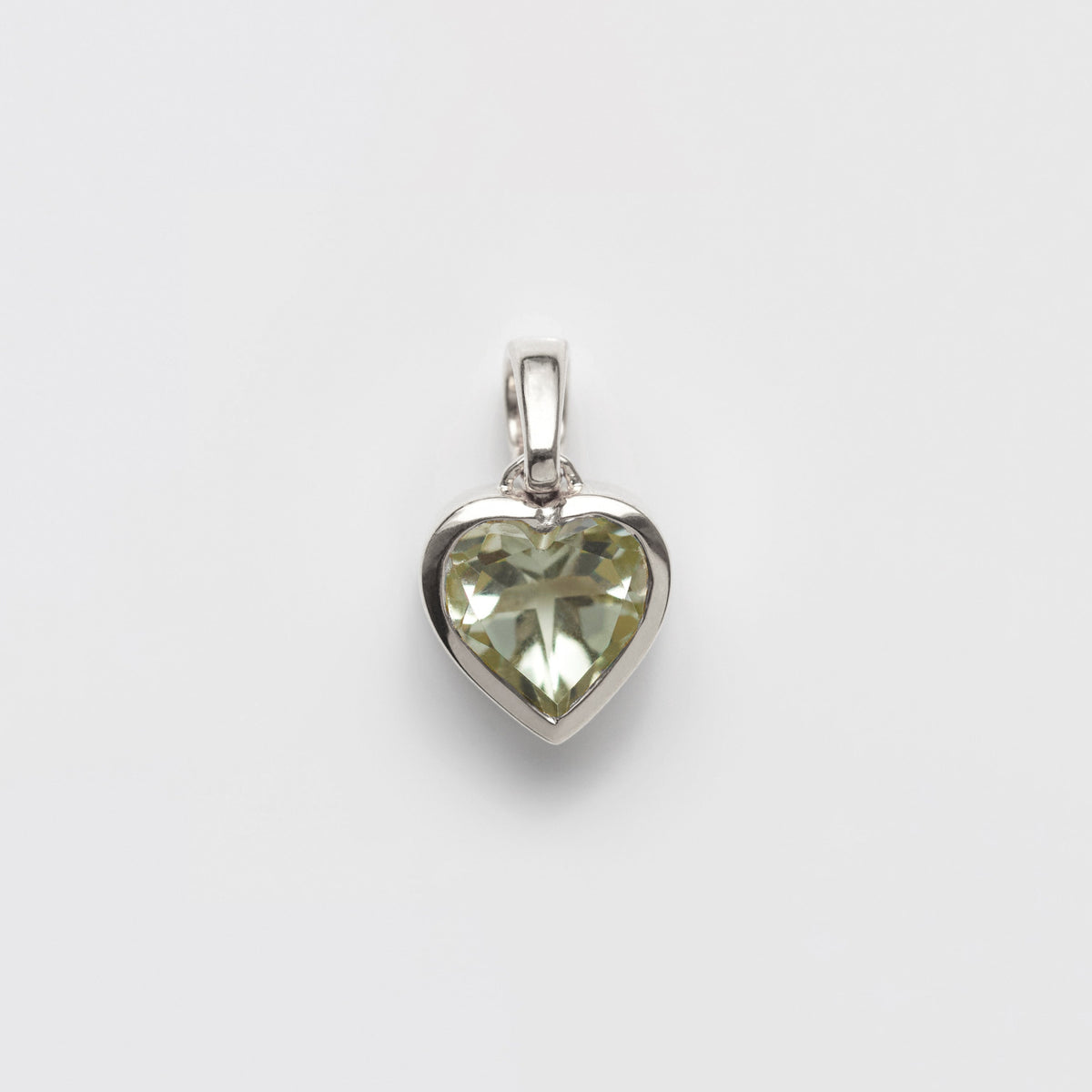 Garden Party Green Amethyst Heart Pendant
