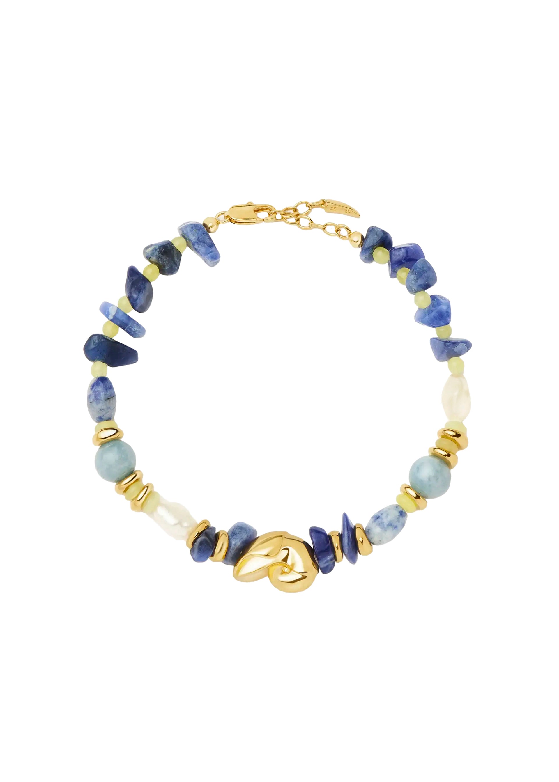 Shell statement multi beaded bracelet