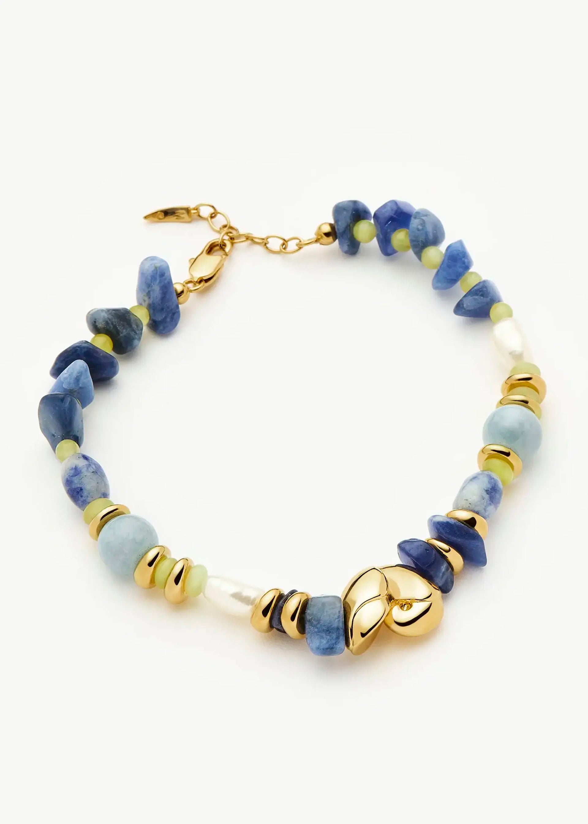 Shell statement multi beaded bracelet