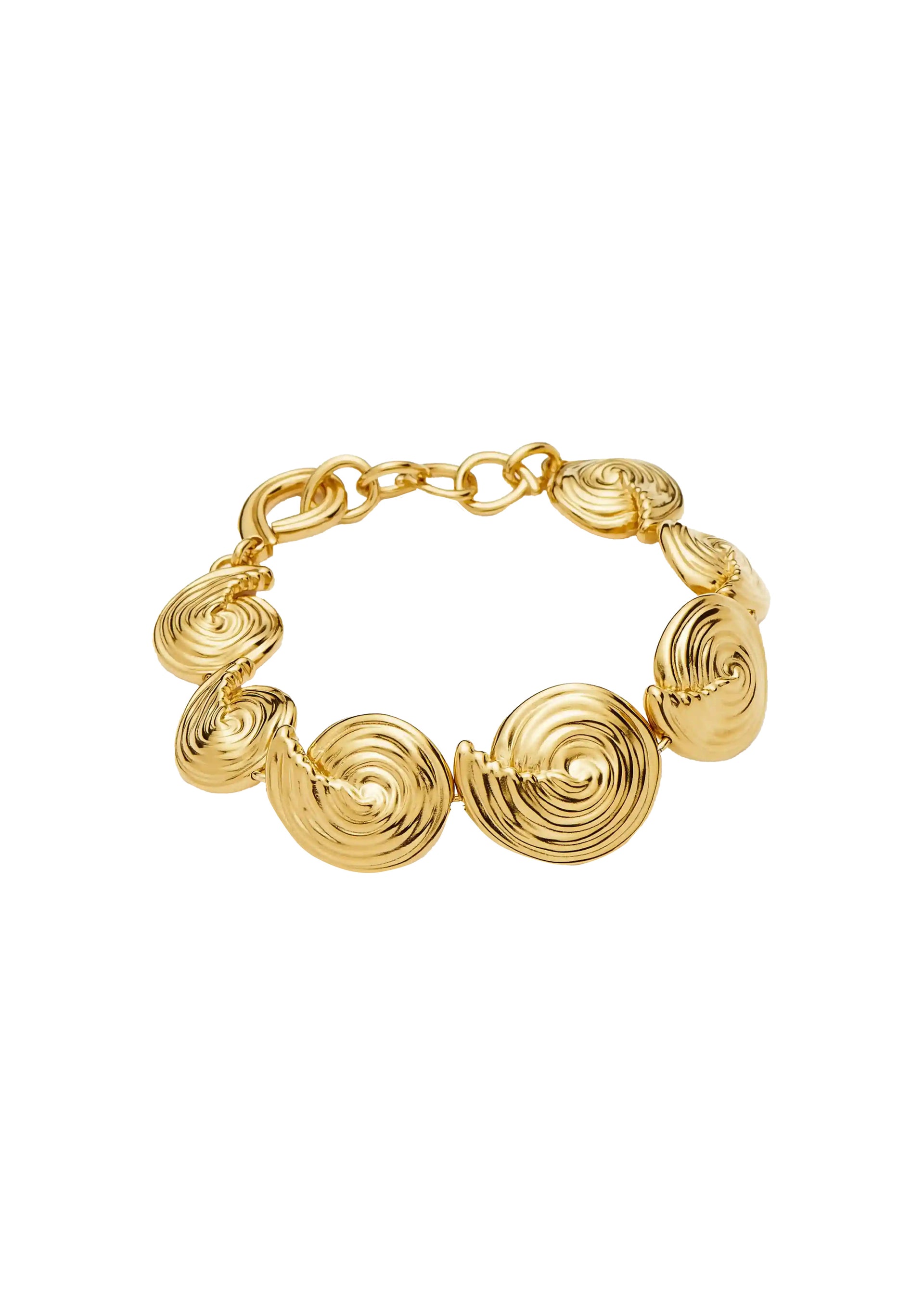 Spiral statement chain bracelet