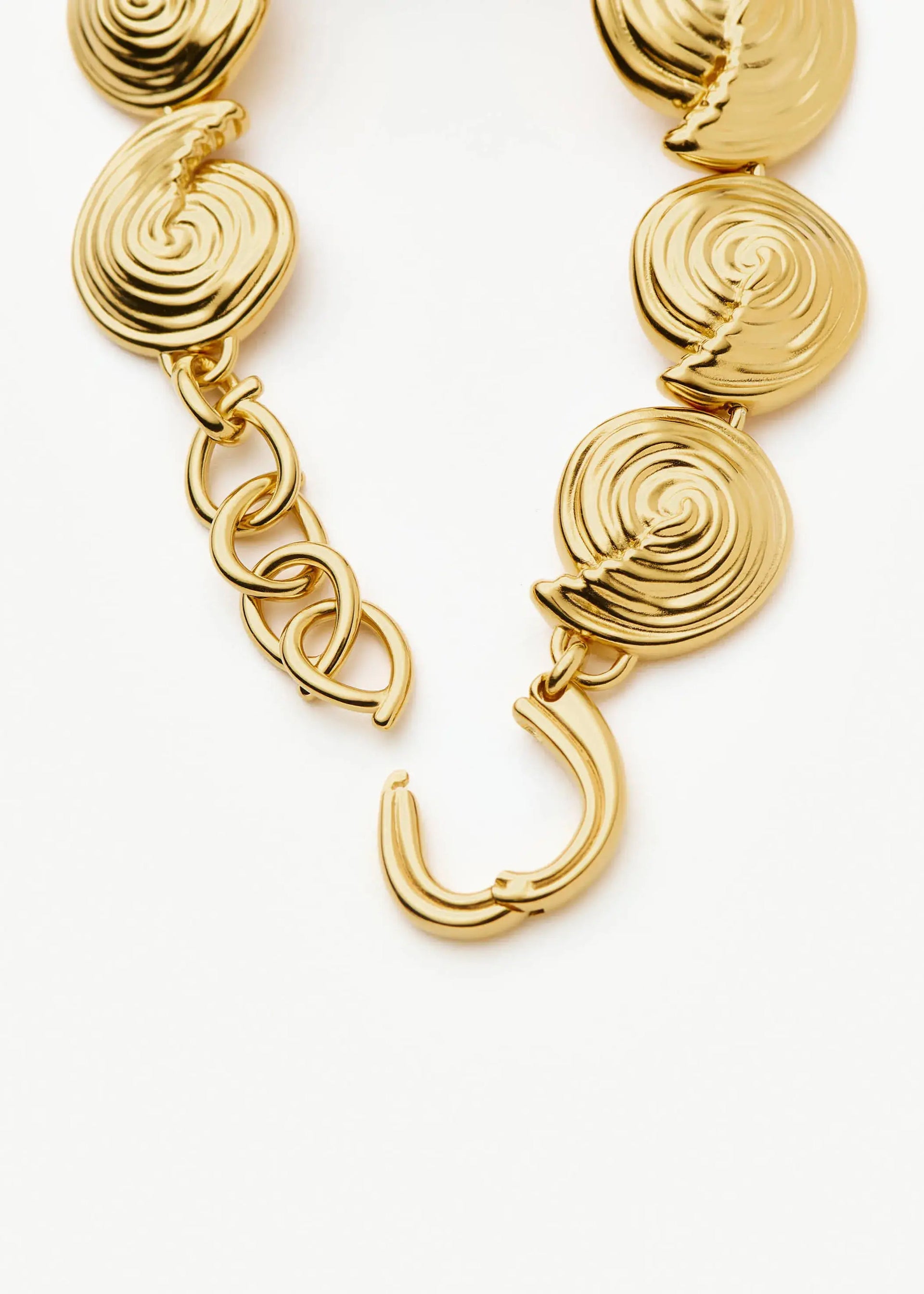 Spiral statement chain bracelet