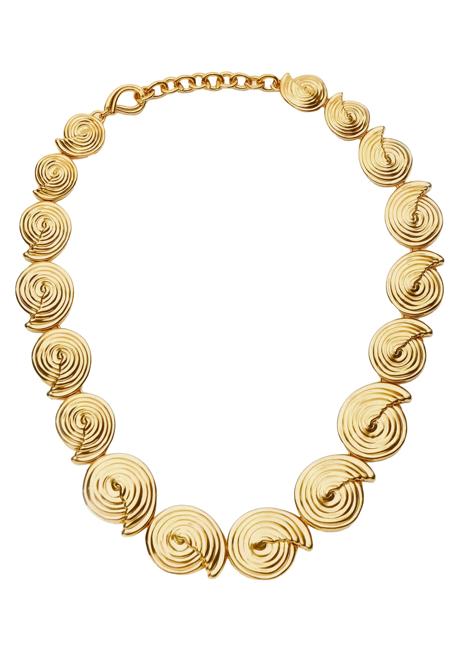 Spiral statement chain necklace