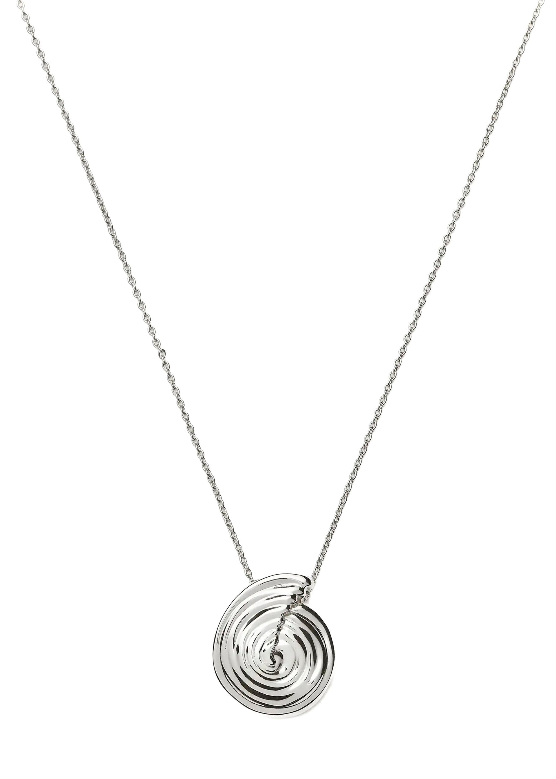 Spiral large pendant necklace