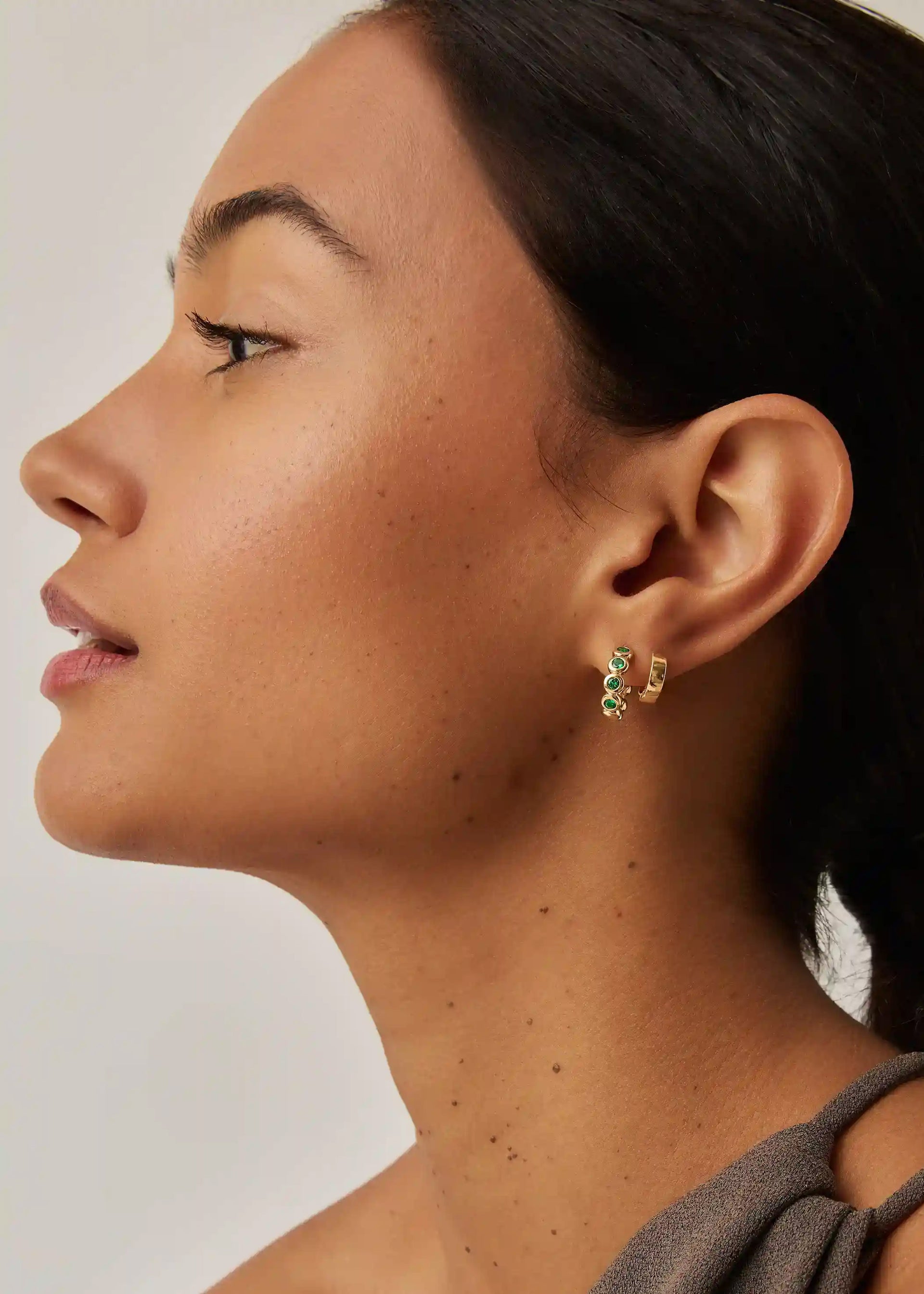 Tennis small hoop earrings