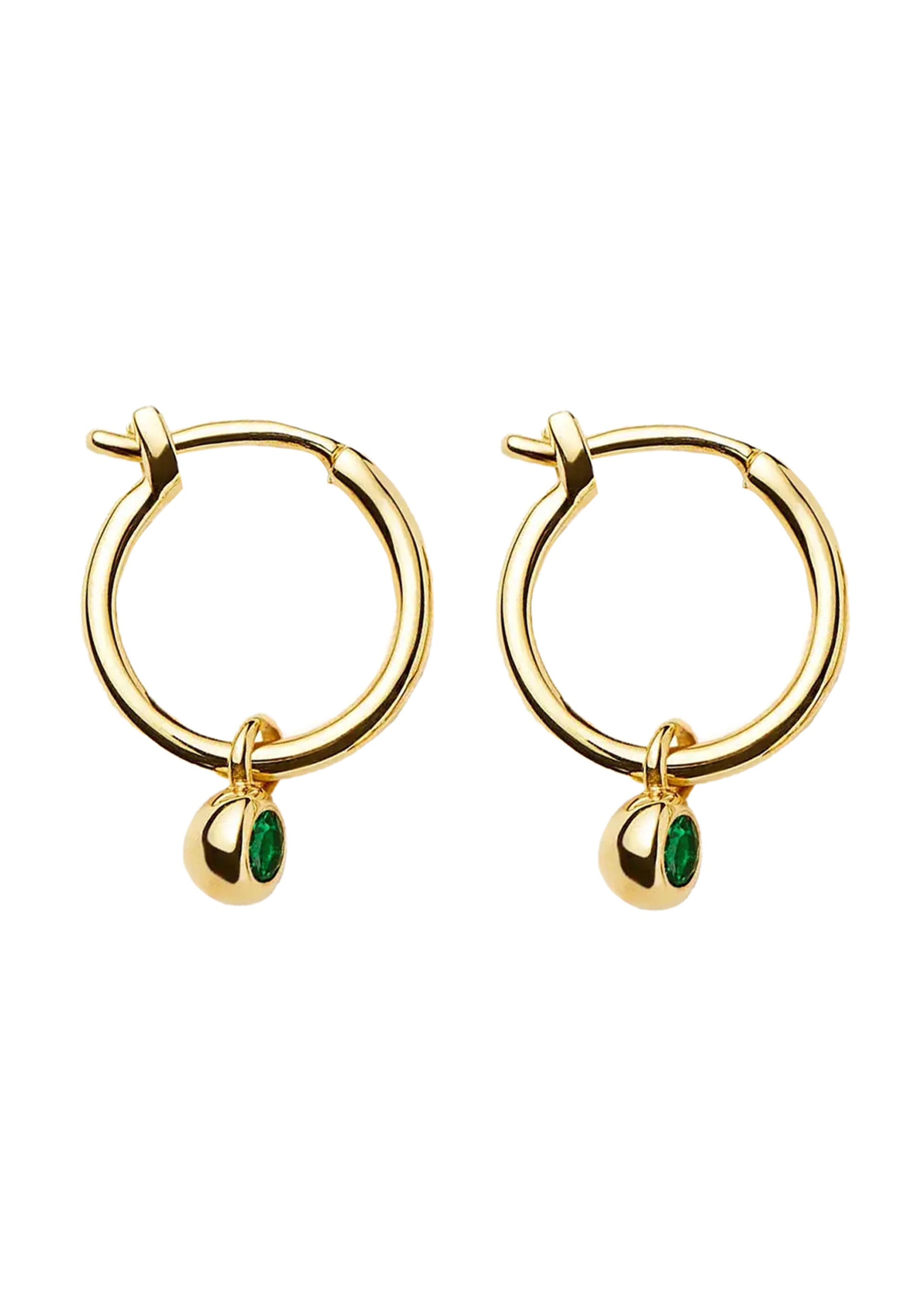 Tennis charm mini hoop earrings