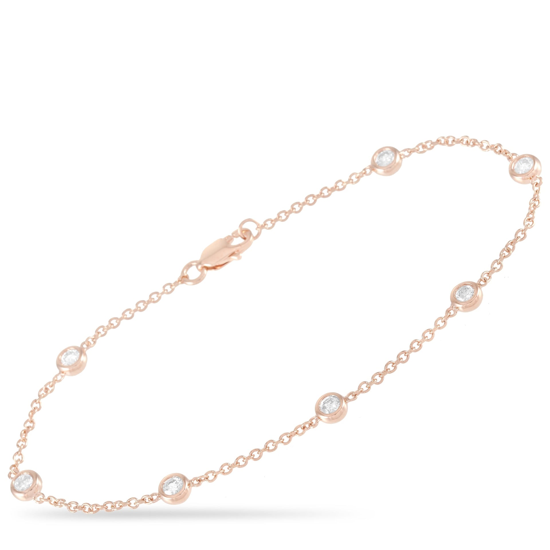 14K Rose Gold 0.50 ct Diamond Bracelet