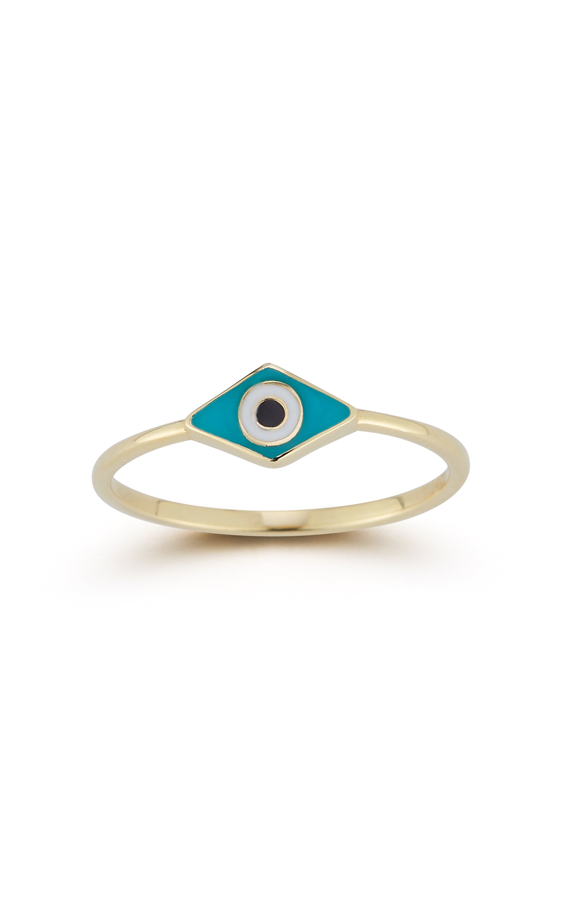 14K Gold Evil Eye Ring