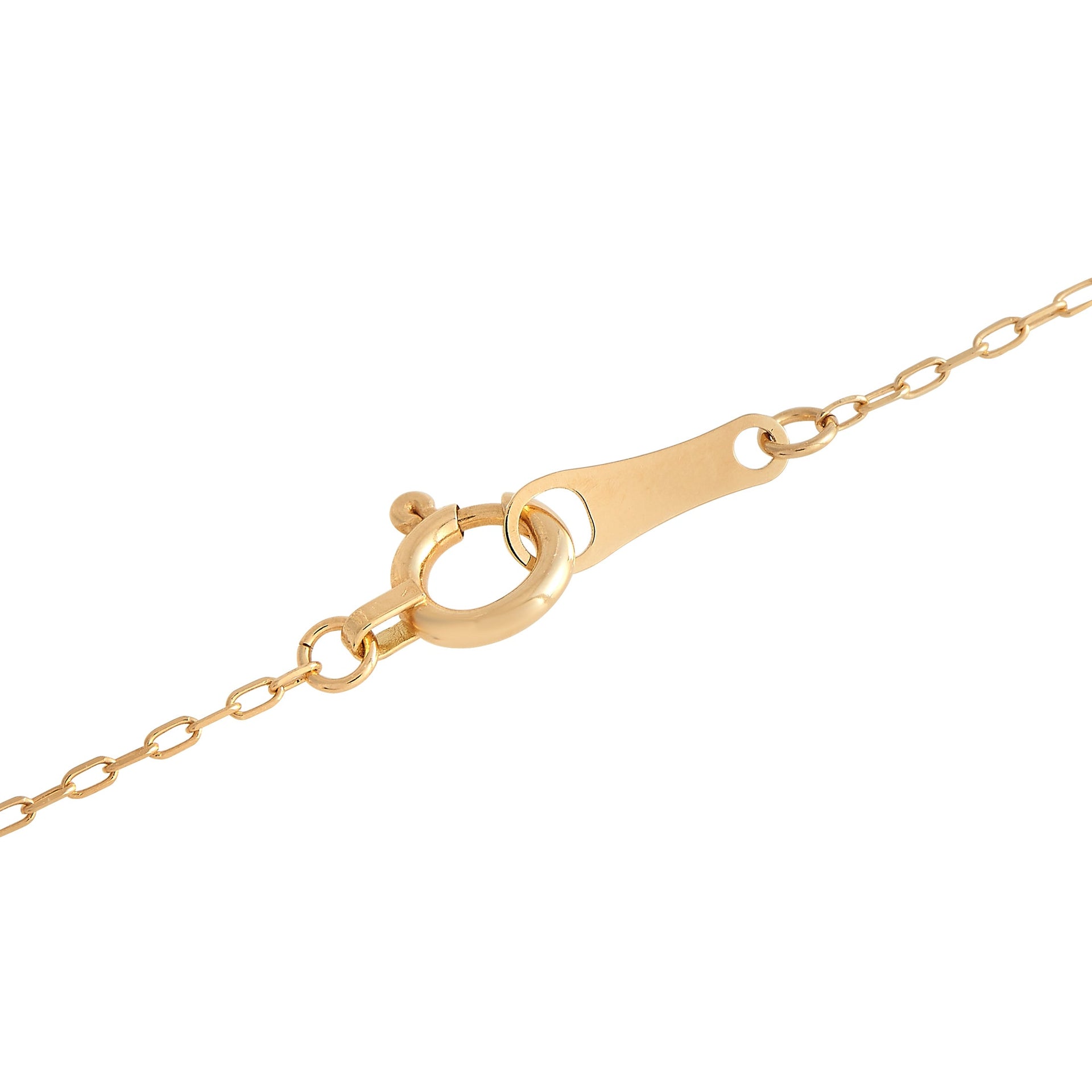 LB Exclusive 18K Yellow Gold 0.17ct Diamond and Multicolored Sapphire Necklace MF15-103123