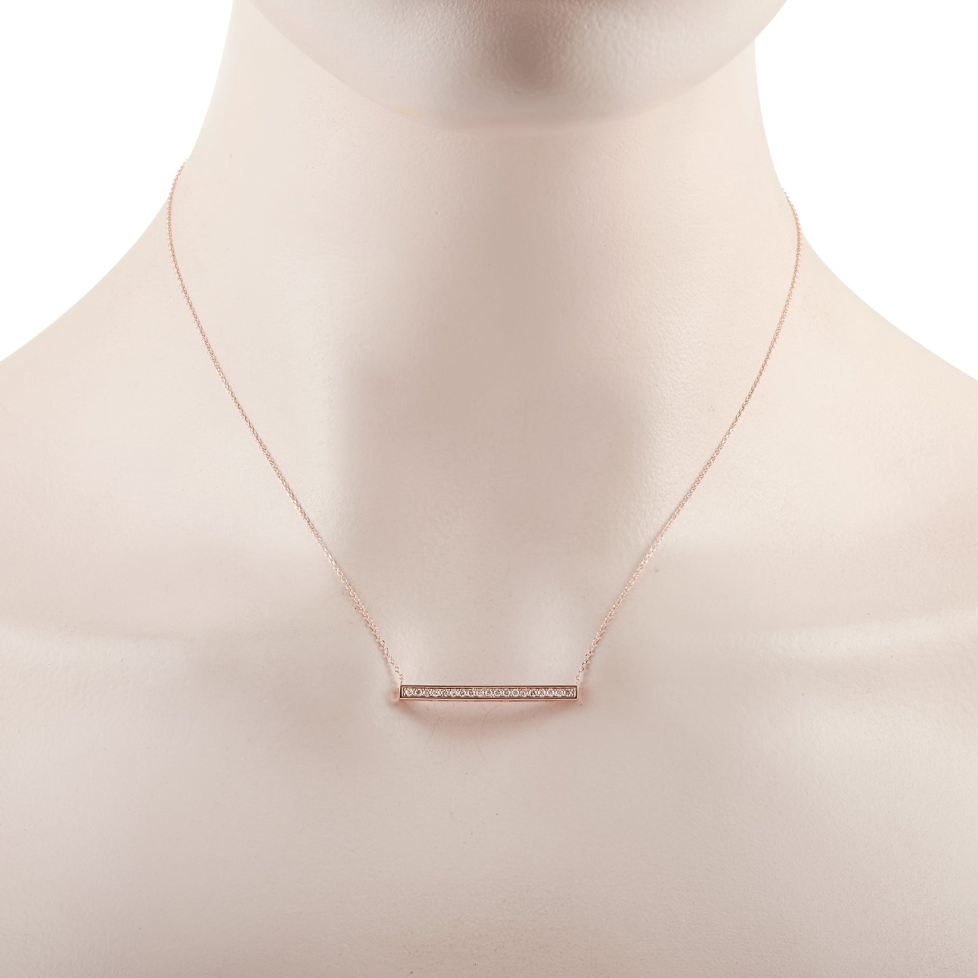 14K Rose Gold 0.25 ct Diamond Pendant Necklace