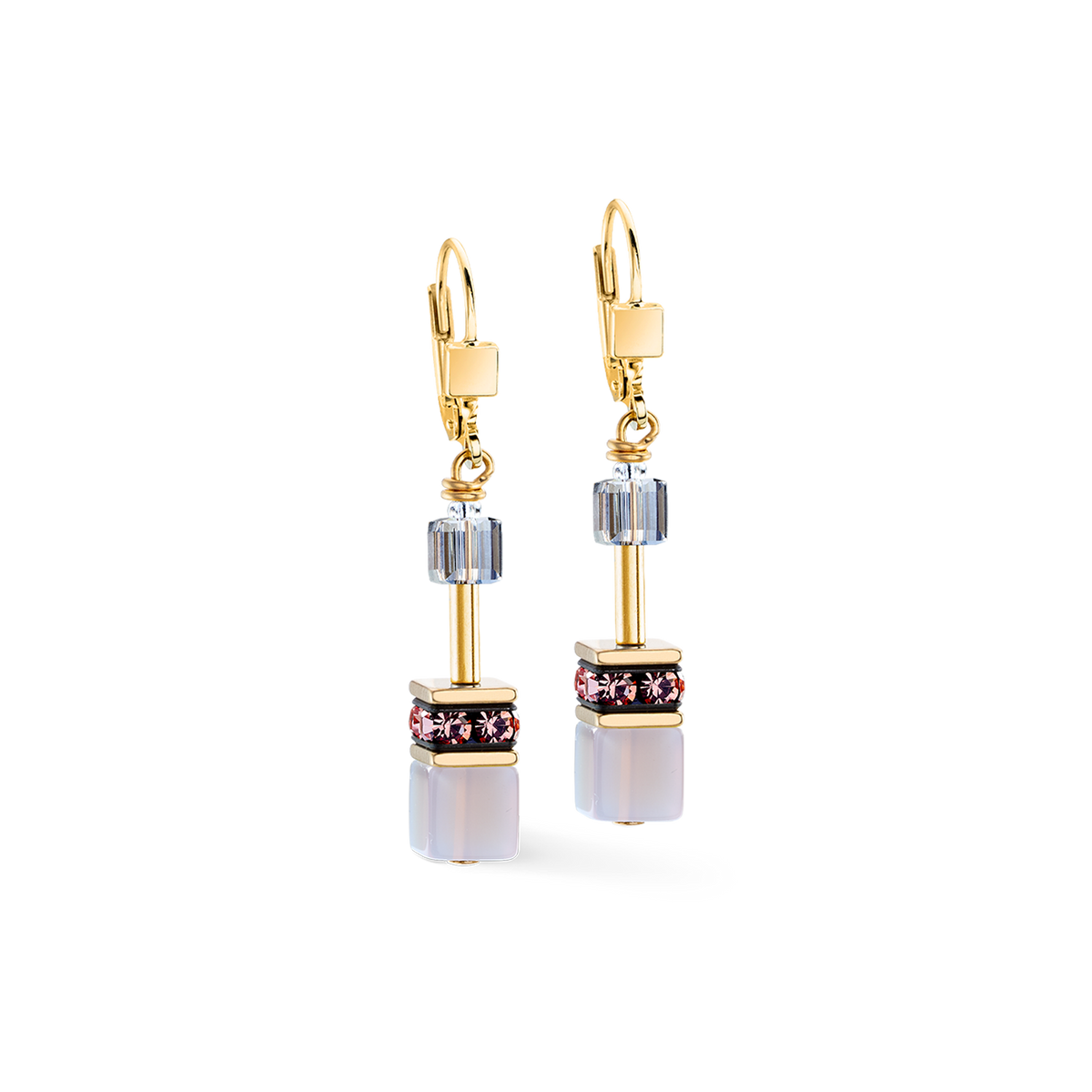 GeoCUBE® Iconic Precious earrings Golden Blush