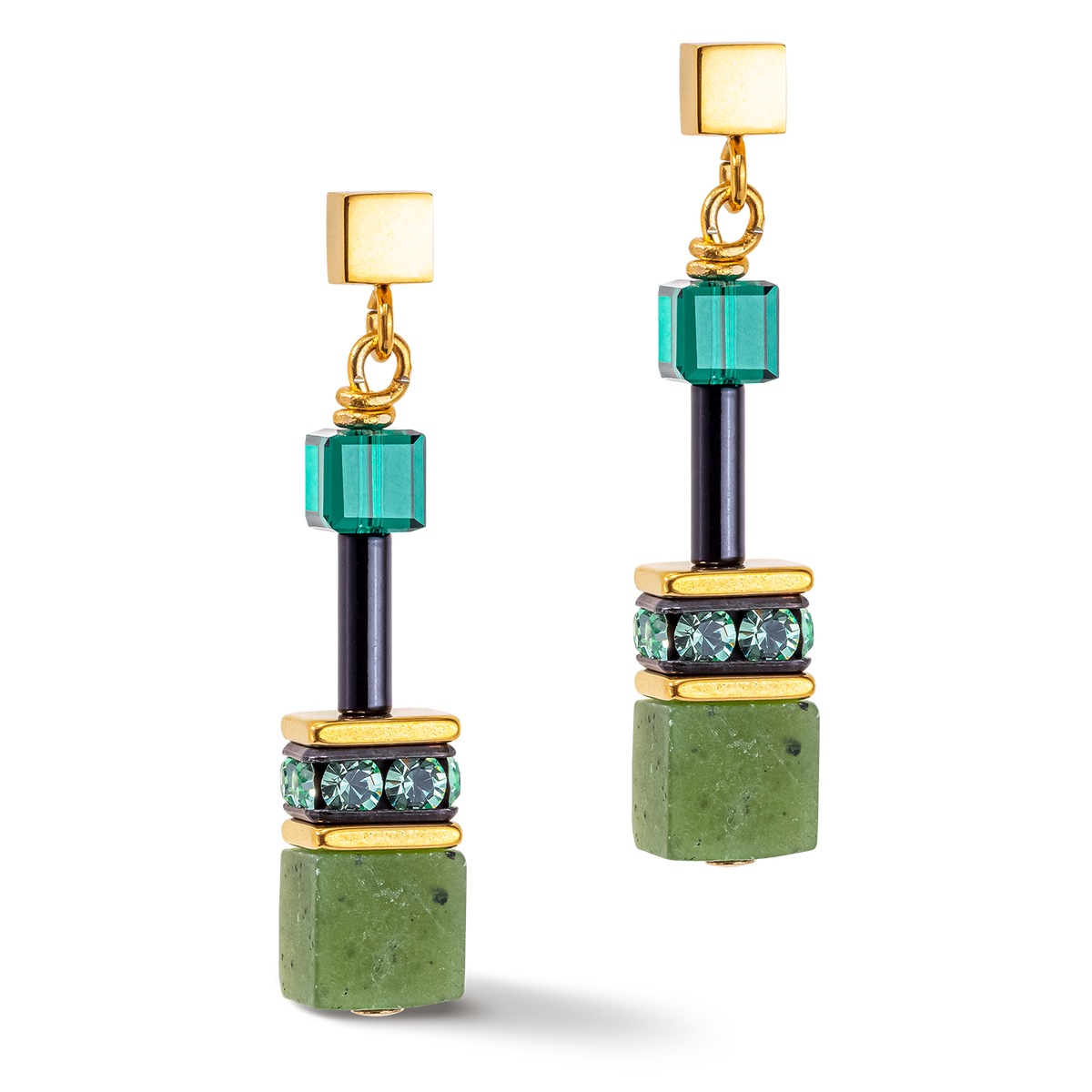 GeoCUBE® Iconic Precious earrings green