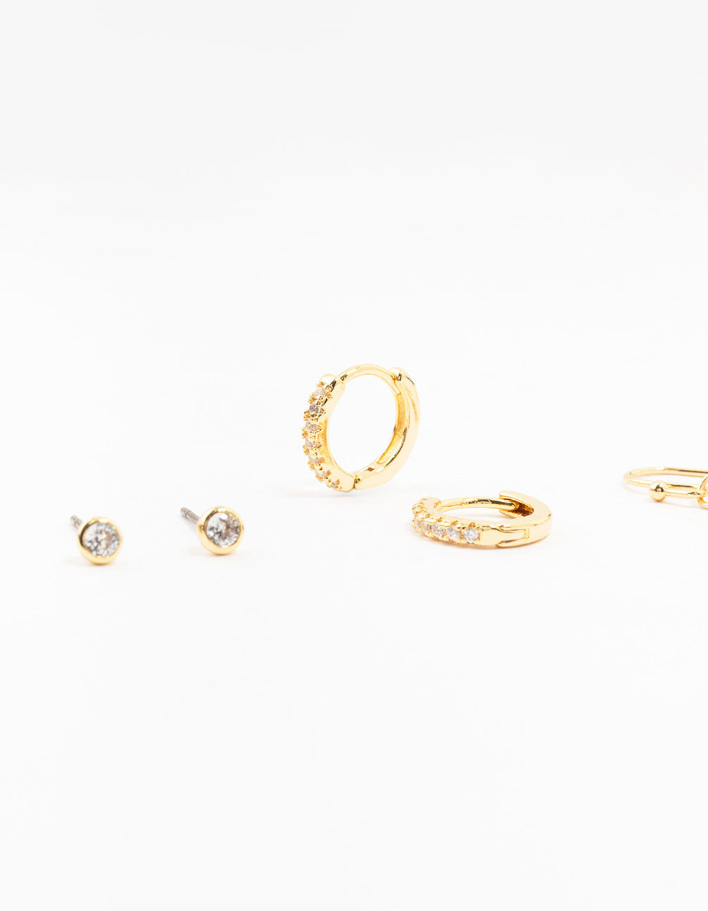 Lovisa Gold Plated Pearl Stud & Drop Earrings 4-pack | Premium Gold Plated On Brass | Hypoallergenic | Elegant And Versatile