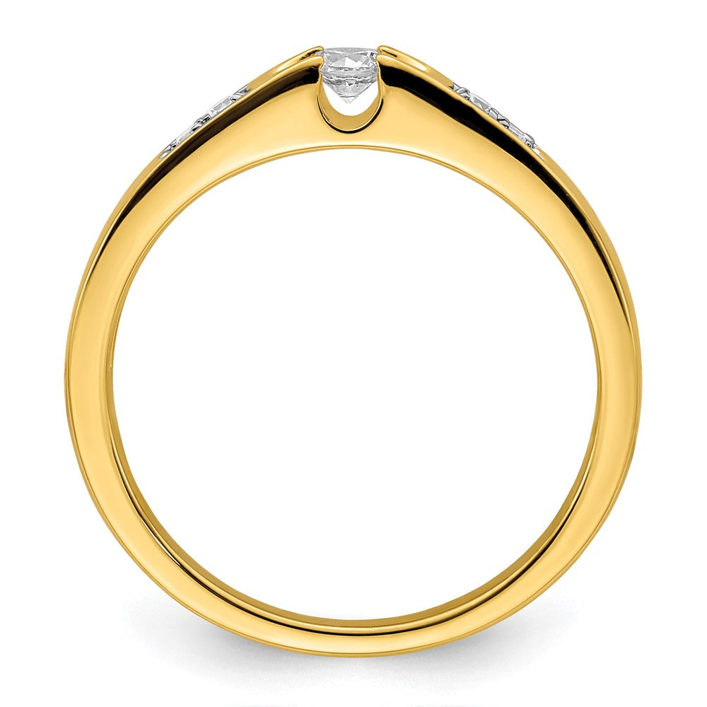 14k Yellow Gold Lab Grown Diamond Engagement Ring 0.15ct Clarity- VS Color- G-H