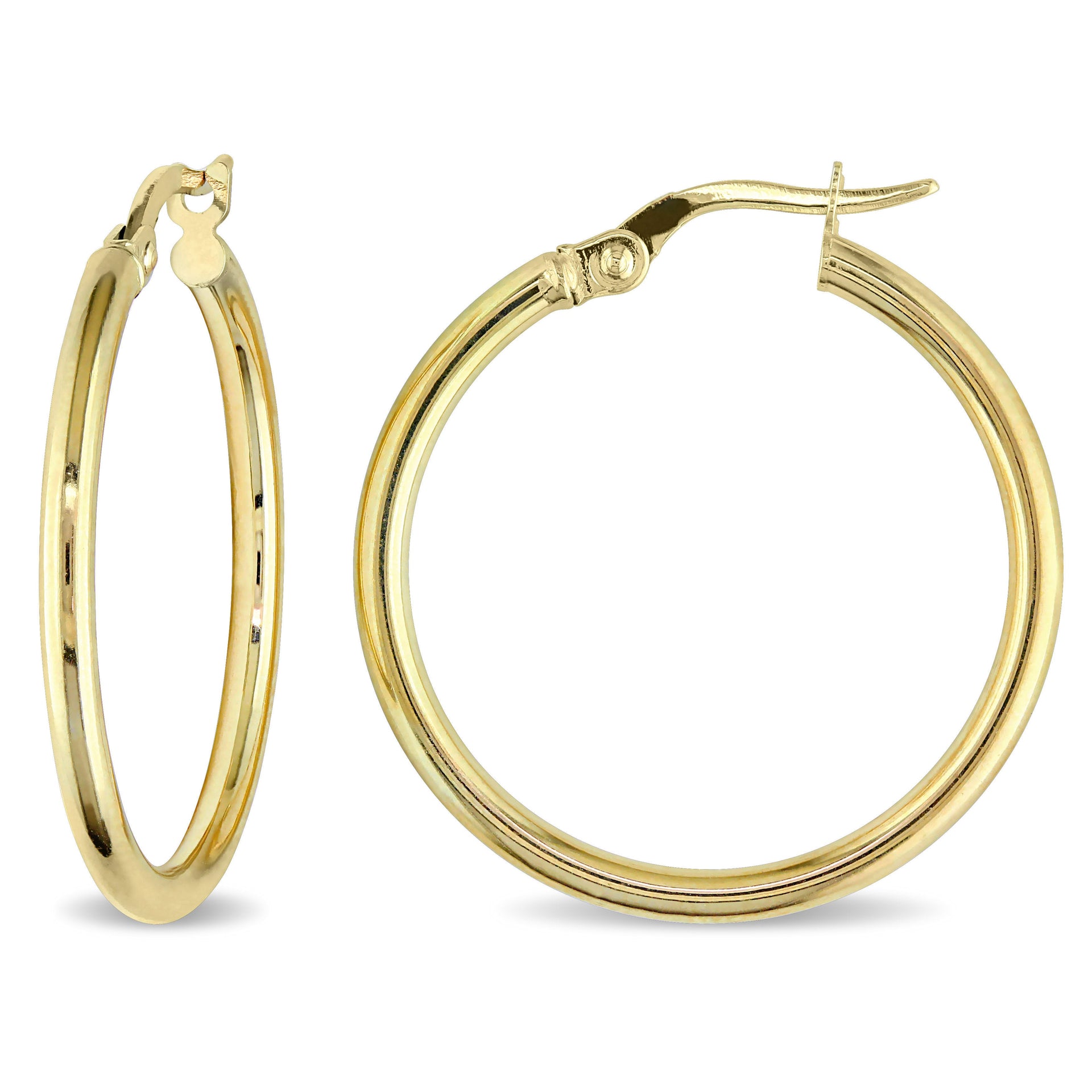 Mimi & Max 25mm Hoop Earrings in 10k Polished Yellow Gold