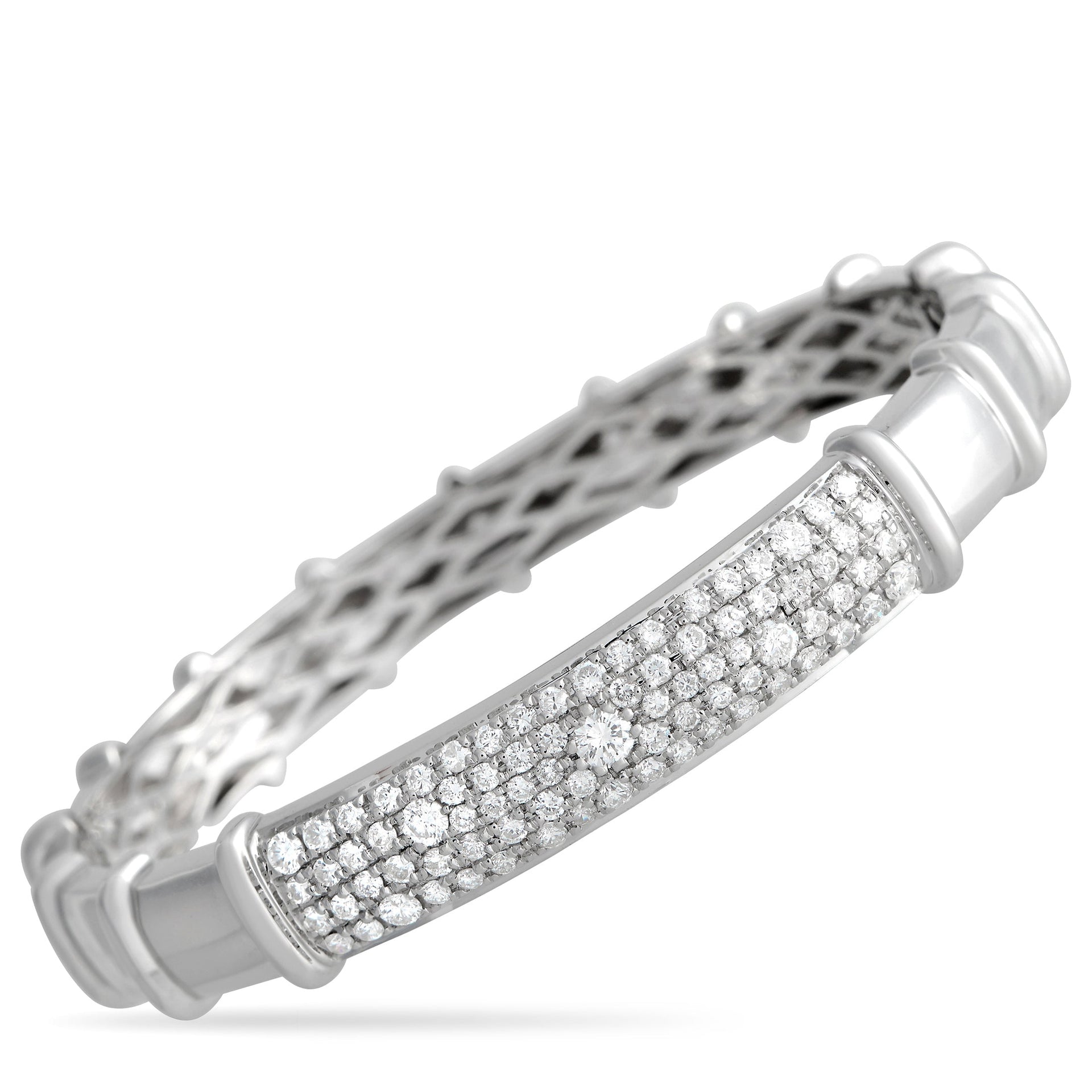 LB Exclusive 18K White Gold 2.02ct Diamond Bracelet ALB-17325