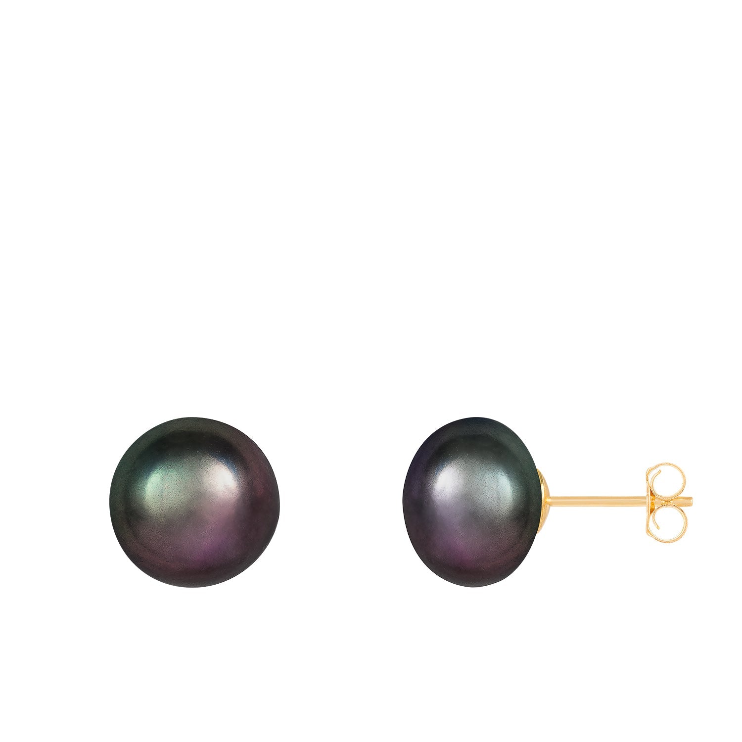 14k Yellow Gold 10-11mm Freshwater Pearl Stud Earrings.