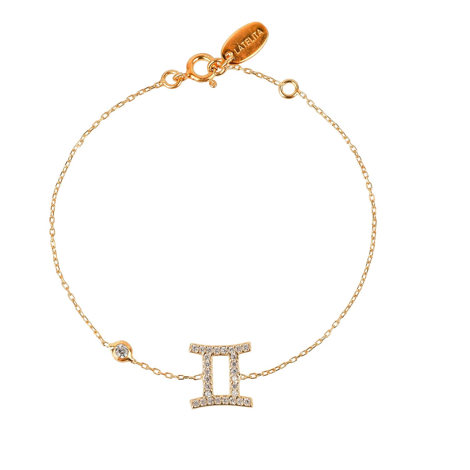 Zodiac Horoscope Star Sign Bracelet Gemini Gold