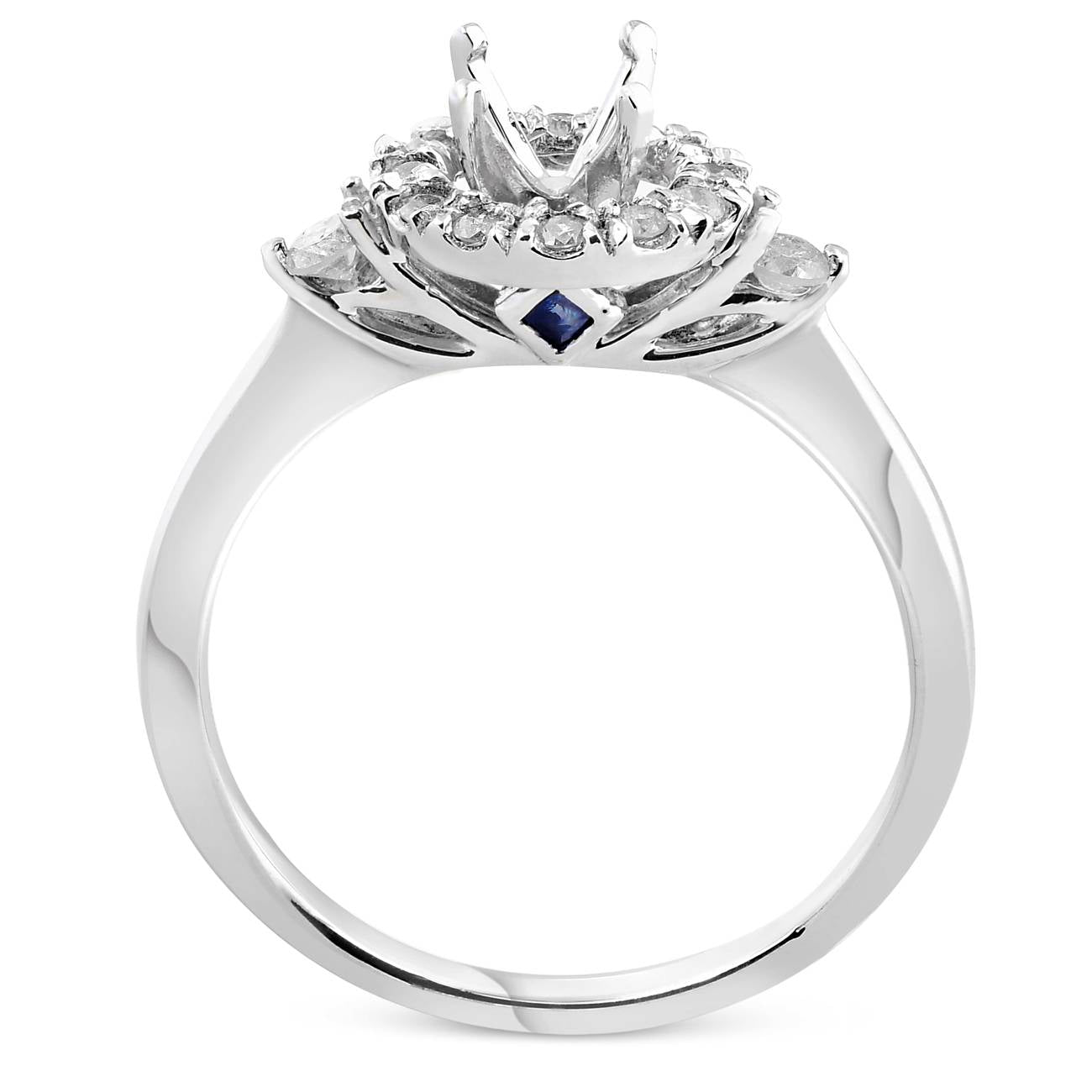 3/8 ct Diamond Engagement Setting 14K White Gold
