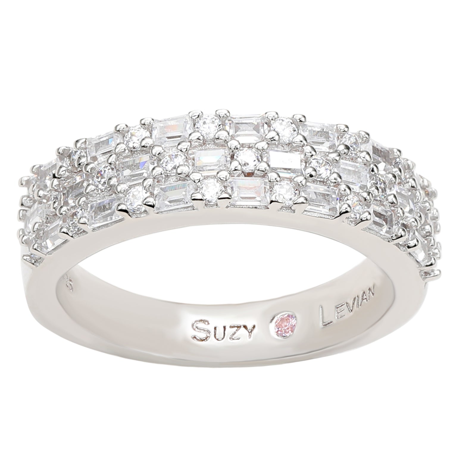 Suzy Levian Sterling Silver White Cubic Zirconia Ring