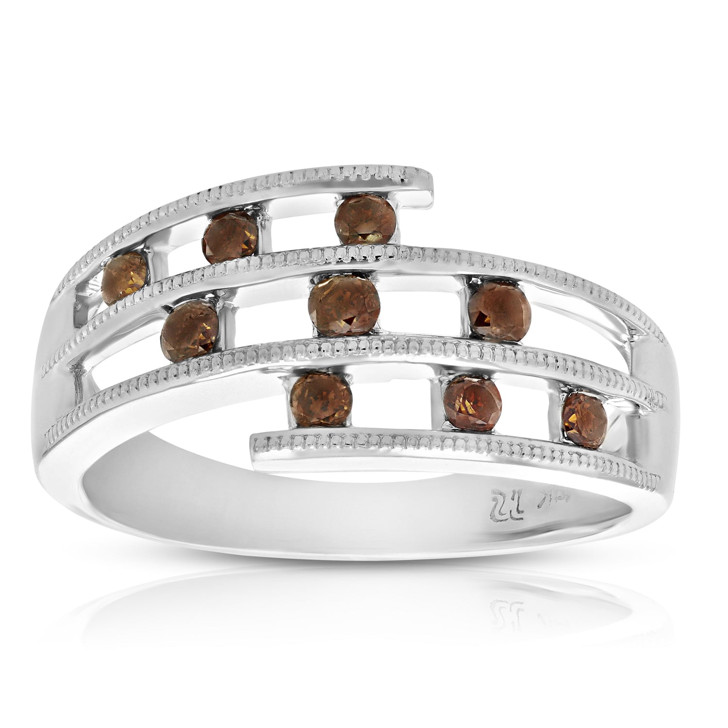 2/5 cttw Red Diamond Ring 14K White Gold