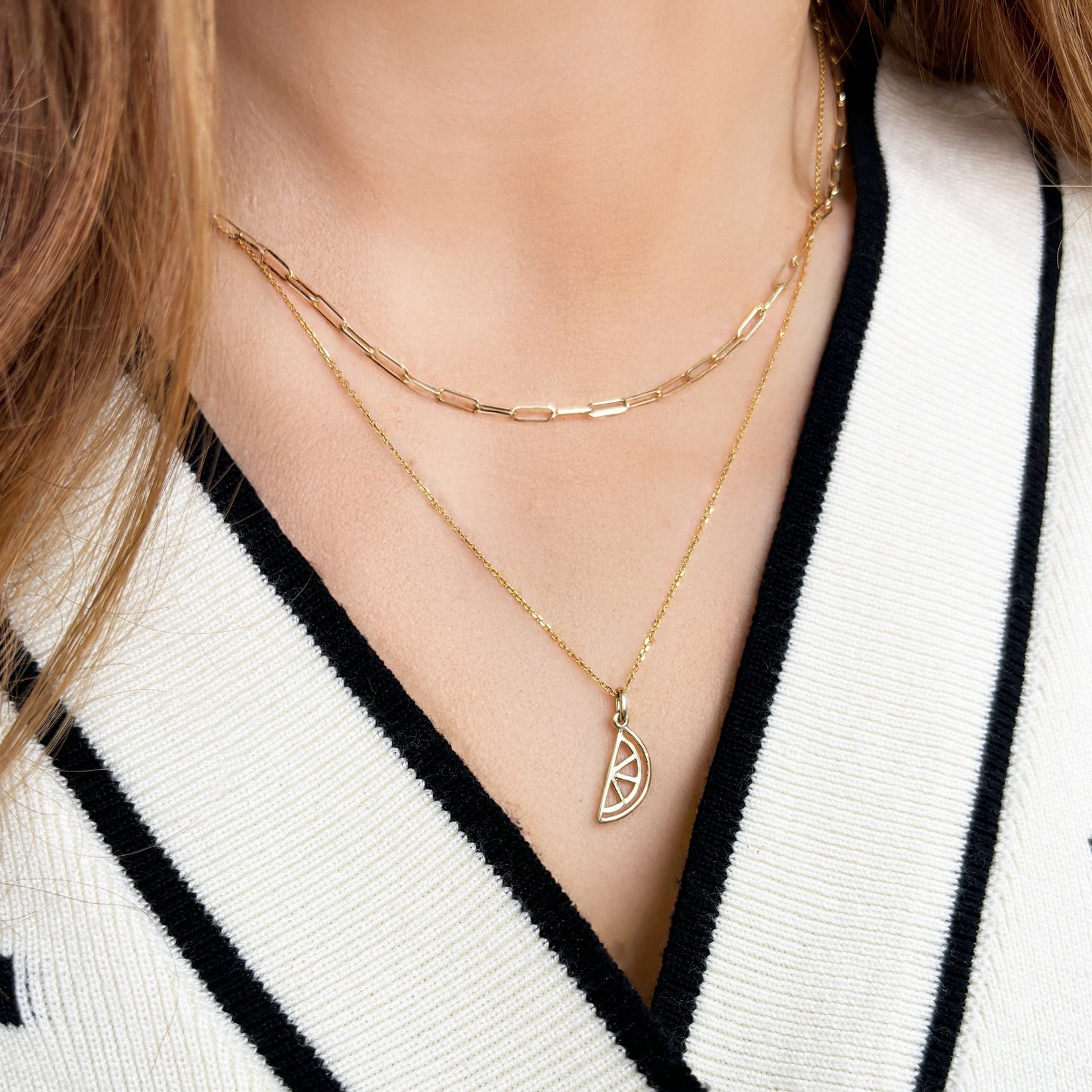 Mini Gold Watermelon Charm