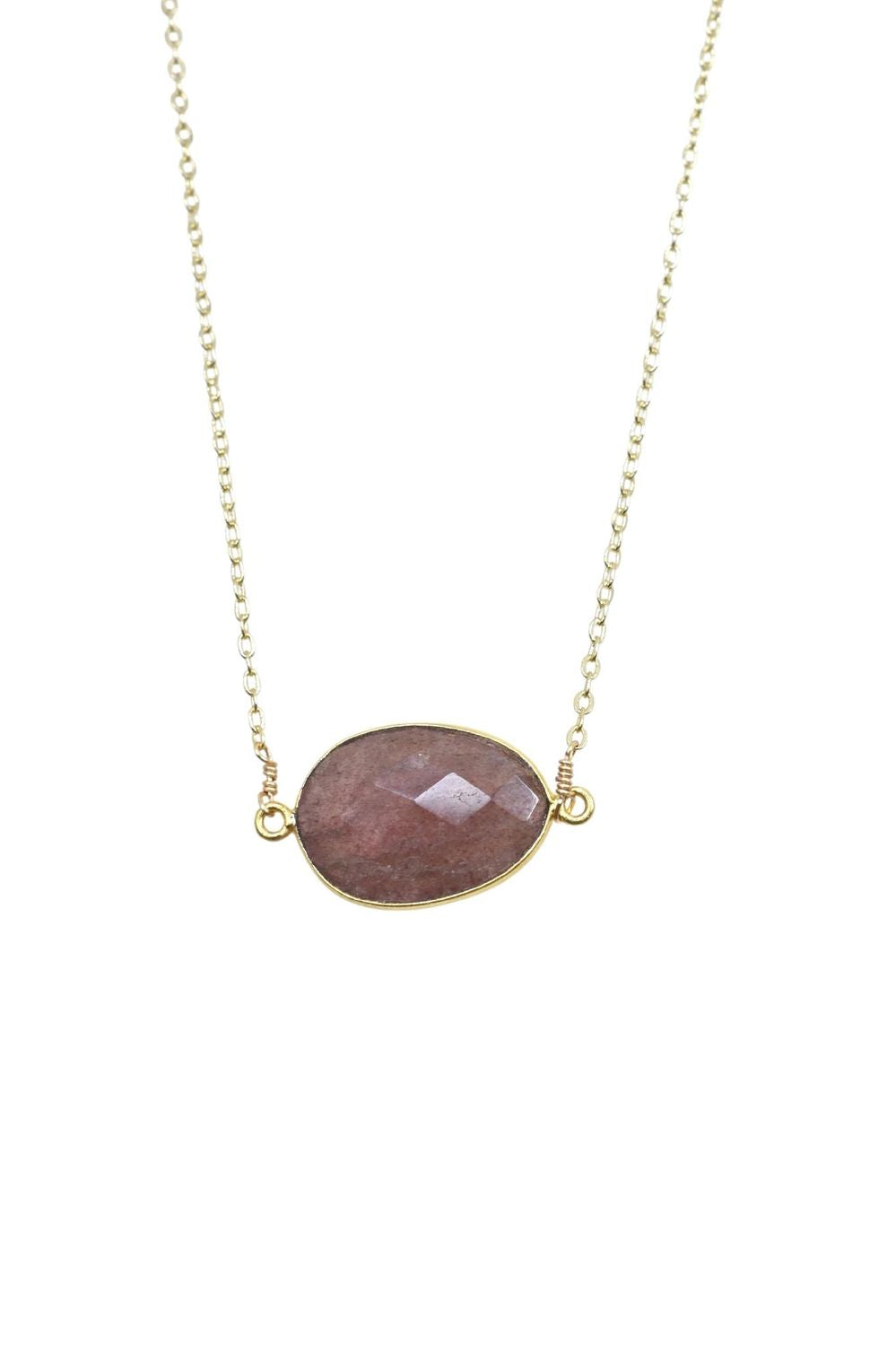 Mrs. Parker Necklace in Cherry Quartz