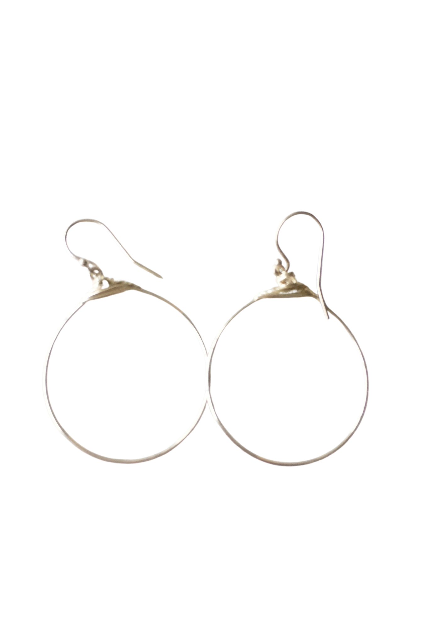 Small Featherweight Hoop Demi Fine Earring in Silver with Silver Wrap