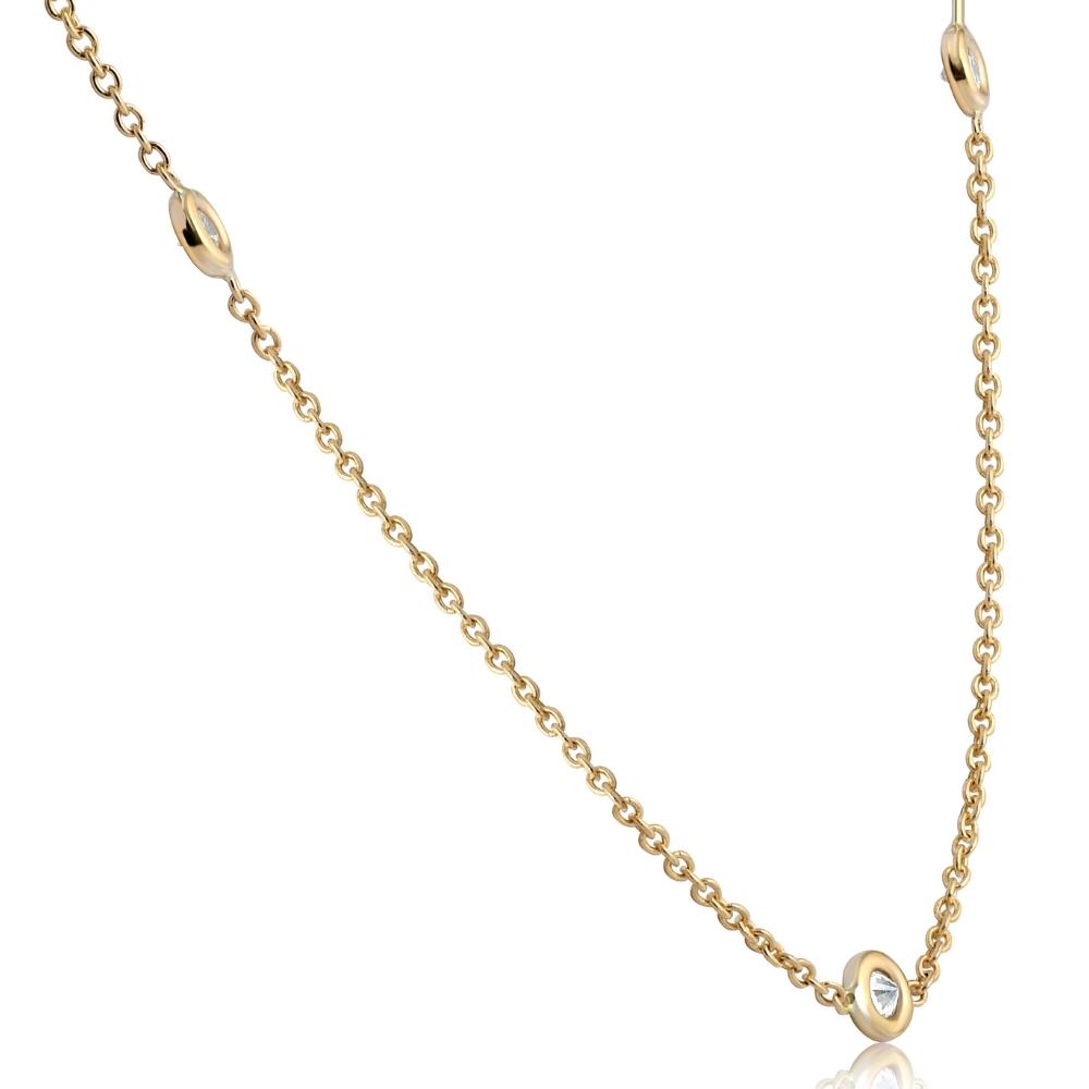 1/4ct Diamonds By The Yard 18' 14K Yellow Gold Women's Necklace