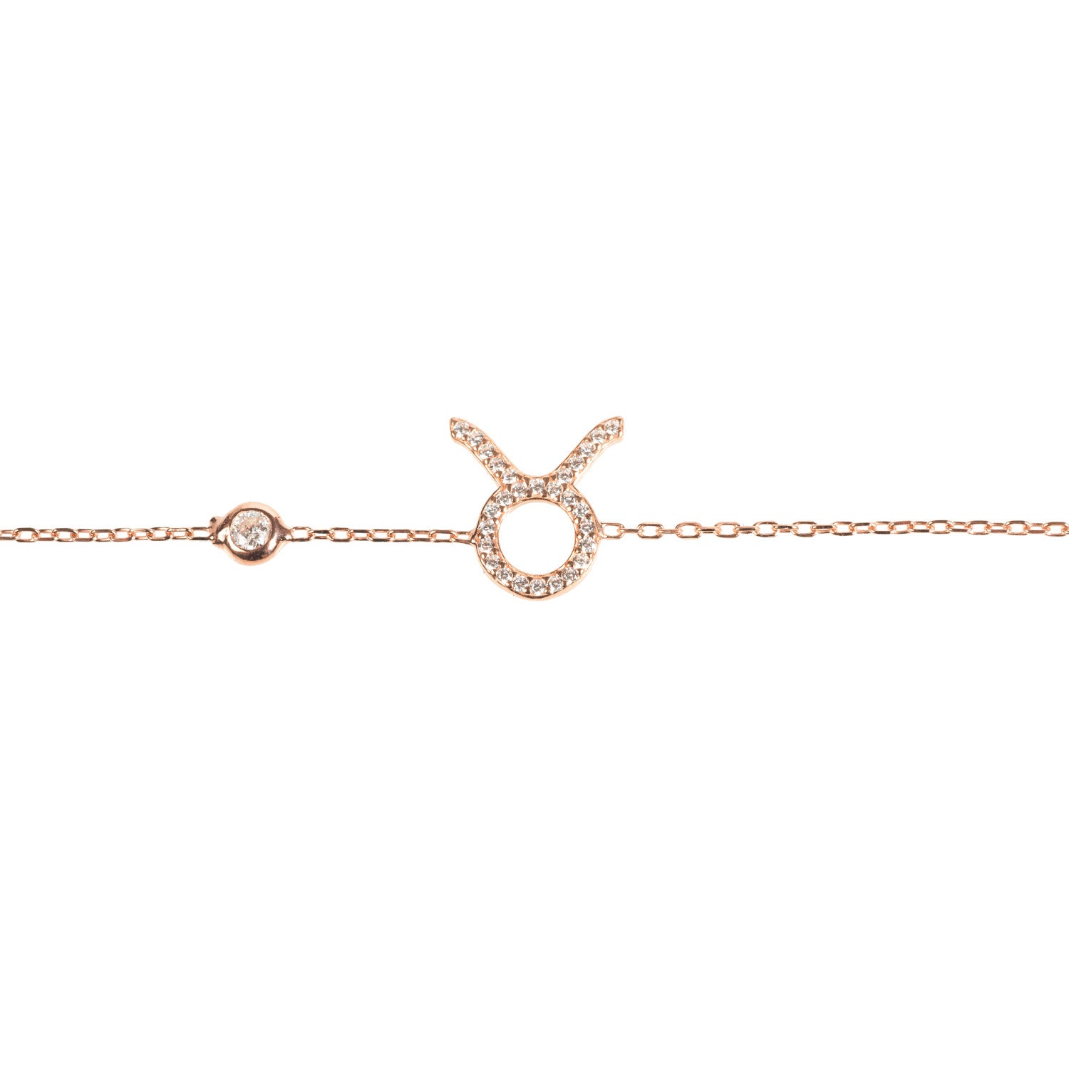 Zodiac Horoscope Star Sign Bracelet Taurus Rose Gold